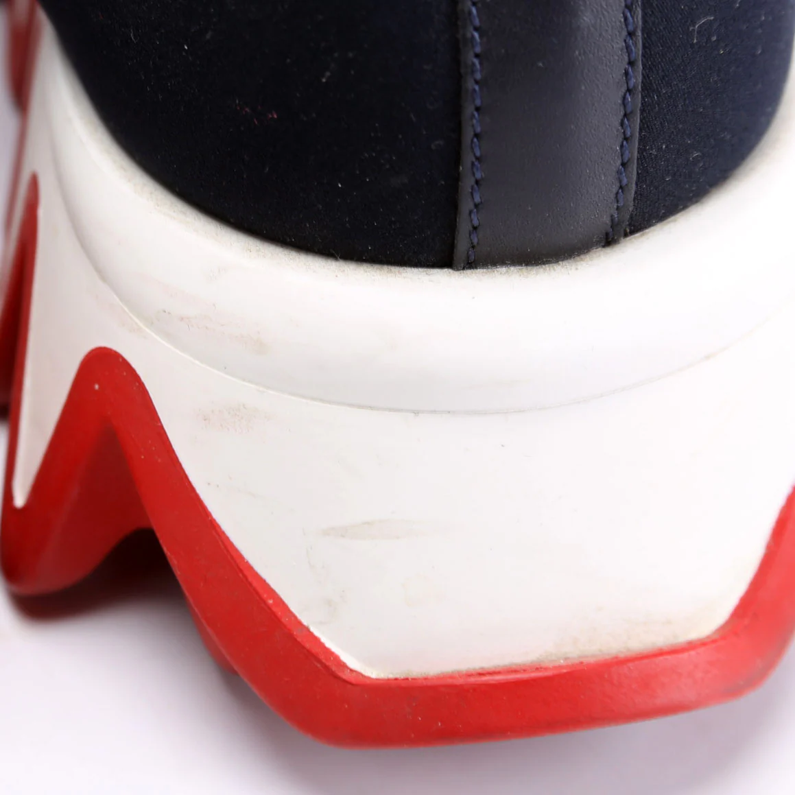 Tiketa Run Flat Sneakers Neoprene Size 37.5 Navy/Red/White - Image 5