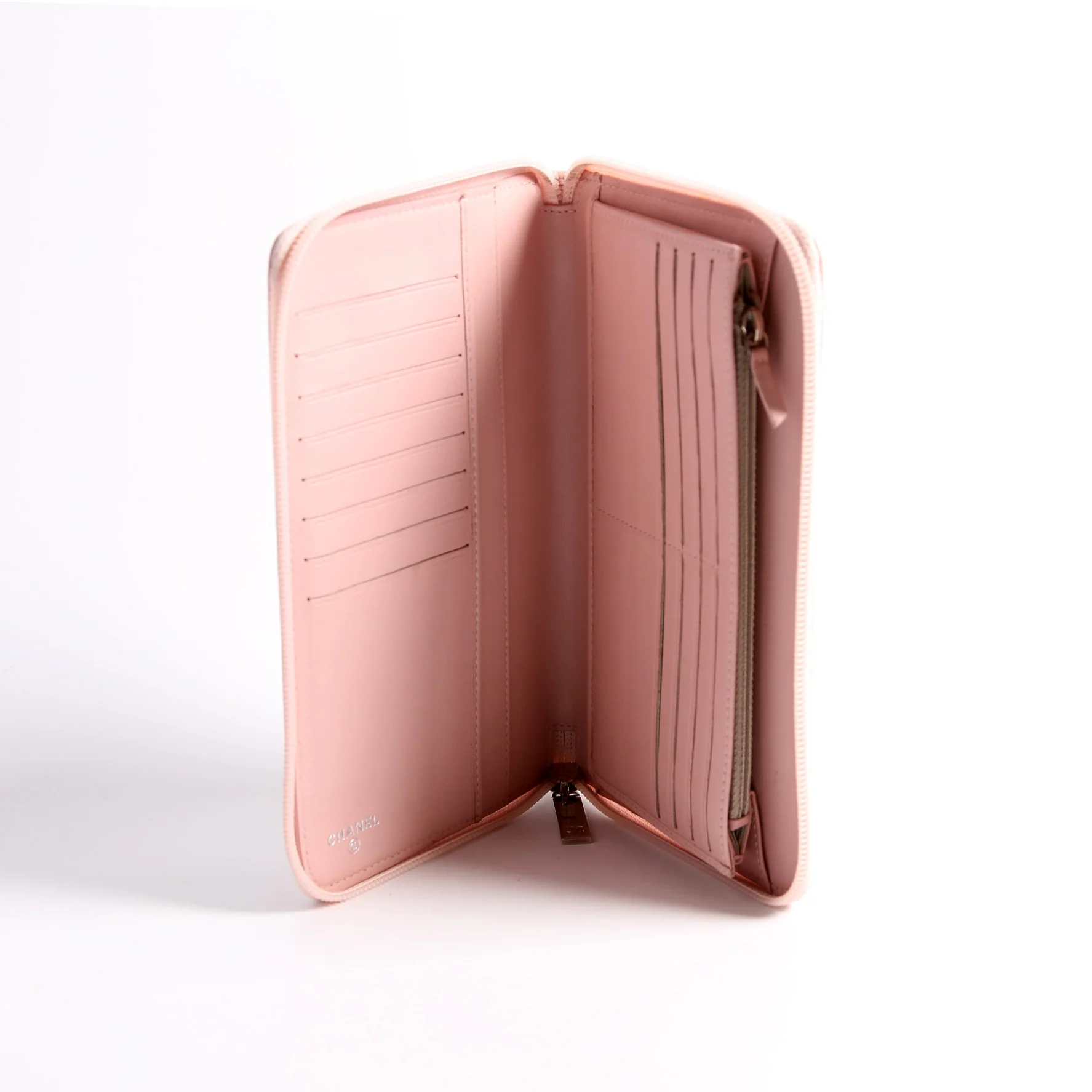 Timeless CC Zip Around Organizer Wallet 14M Pink - Image 11