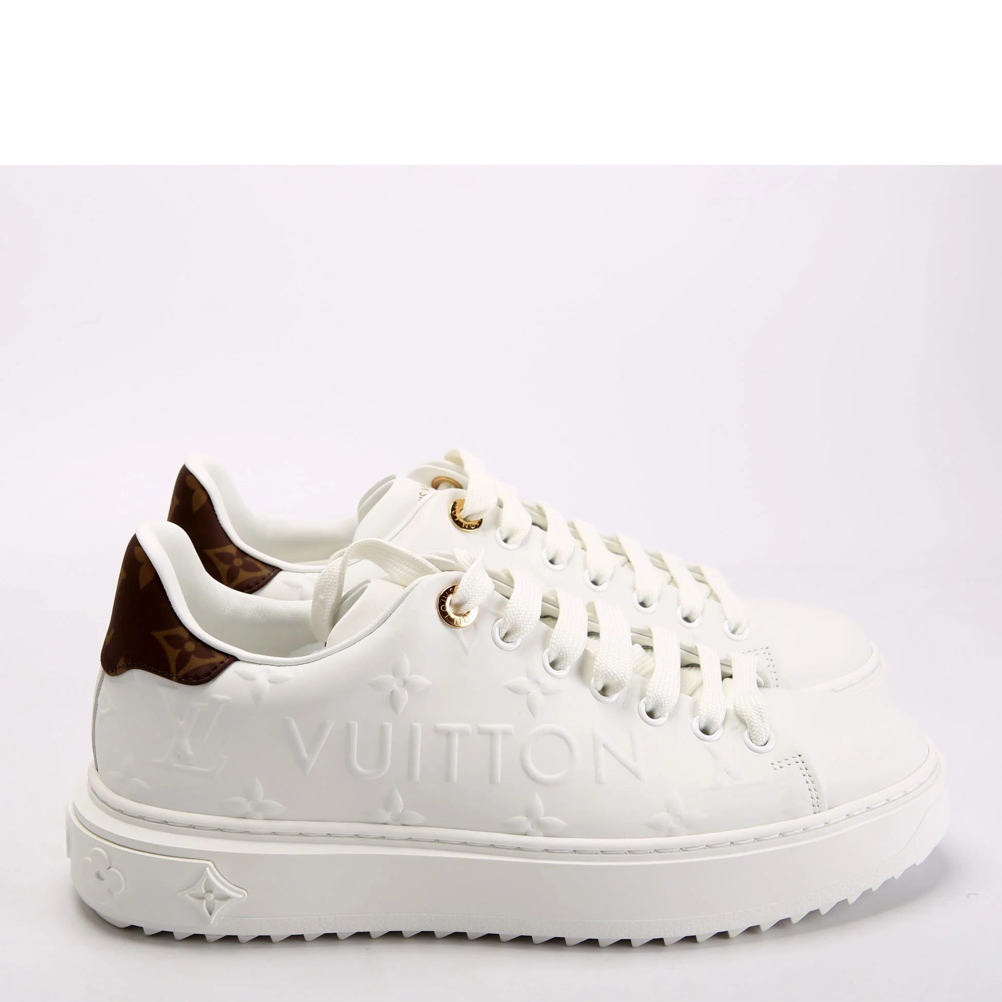 Timeout Sneakers Size 37.5 White/Brown - Image 3