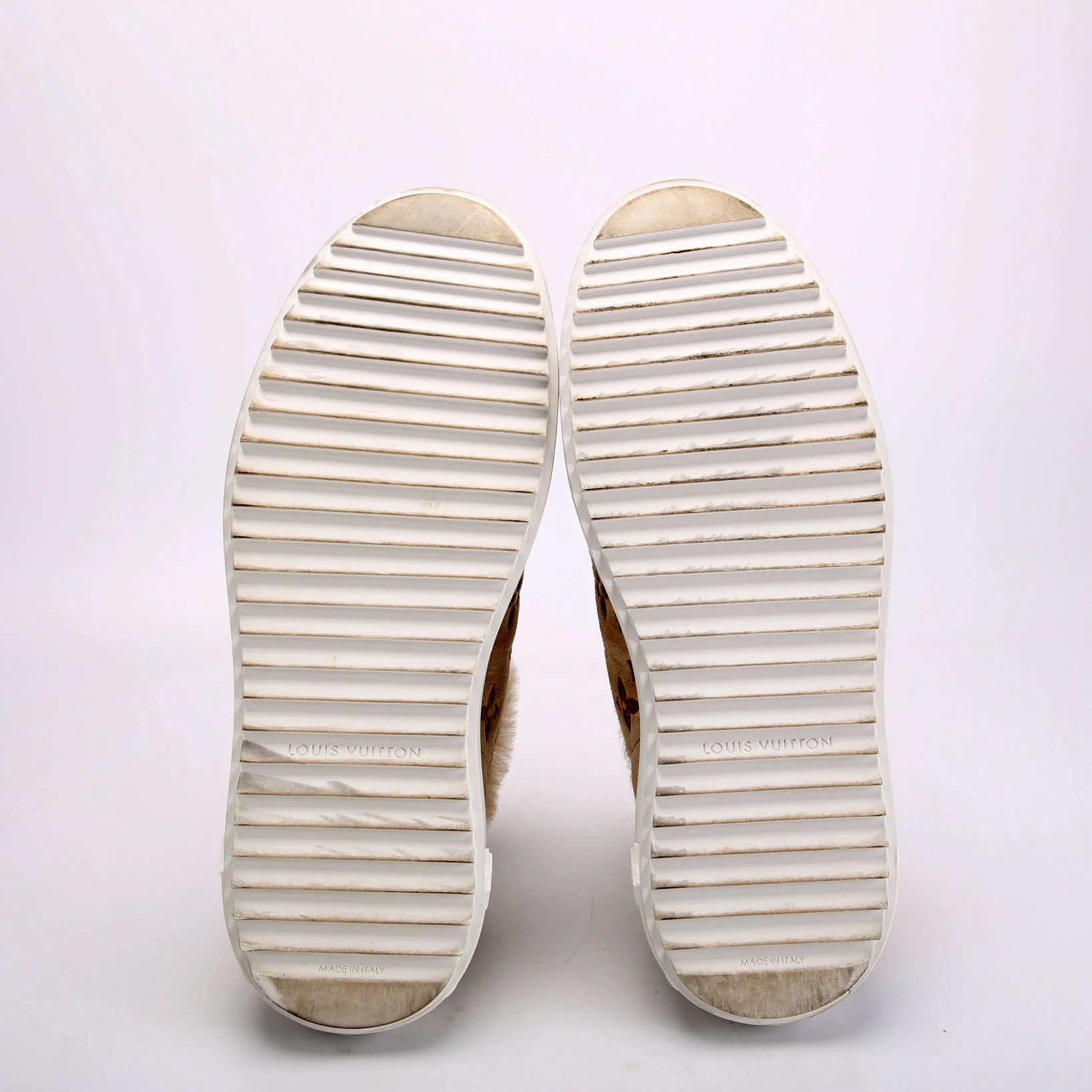 Timeout Sneakers Suede Shearling Size 36 Taupe - Image 9