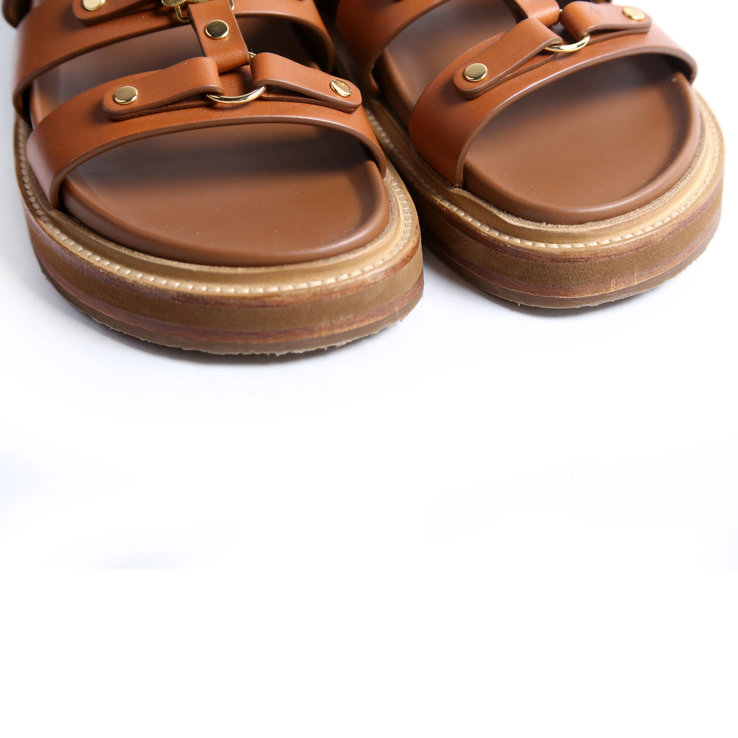 Tippi Slides Calfskin Size 37 Brown - Image 9