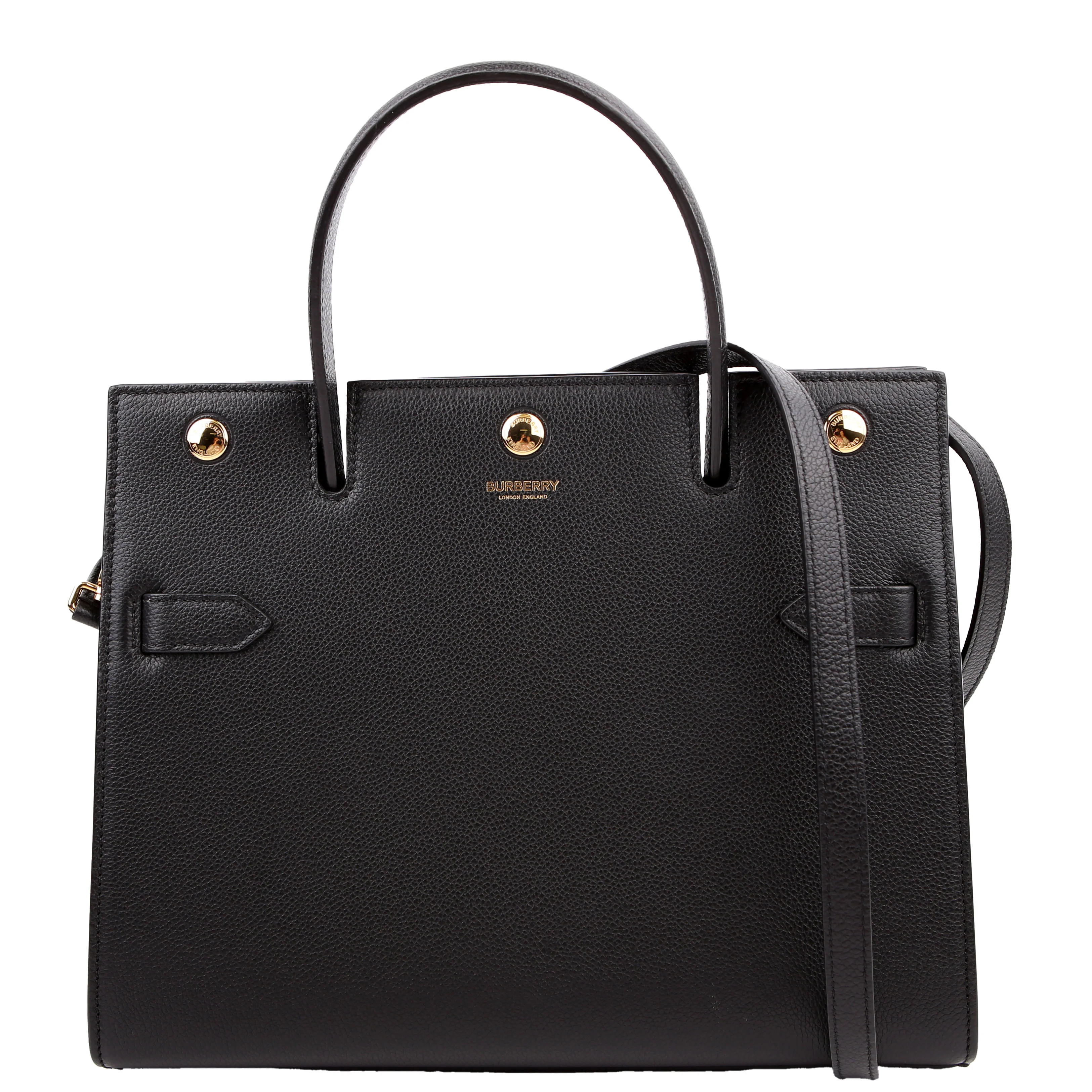 Title Bag Small Grain Leather Black