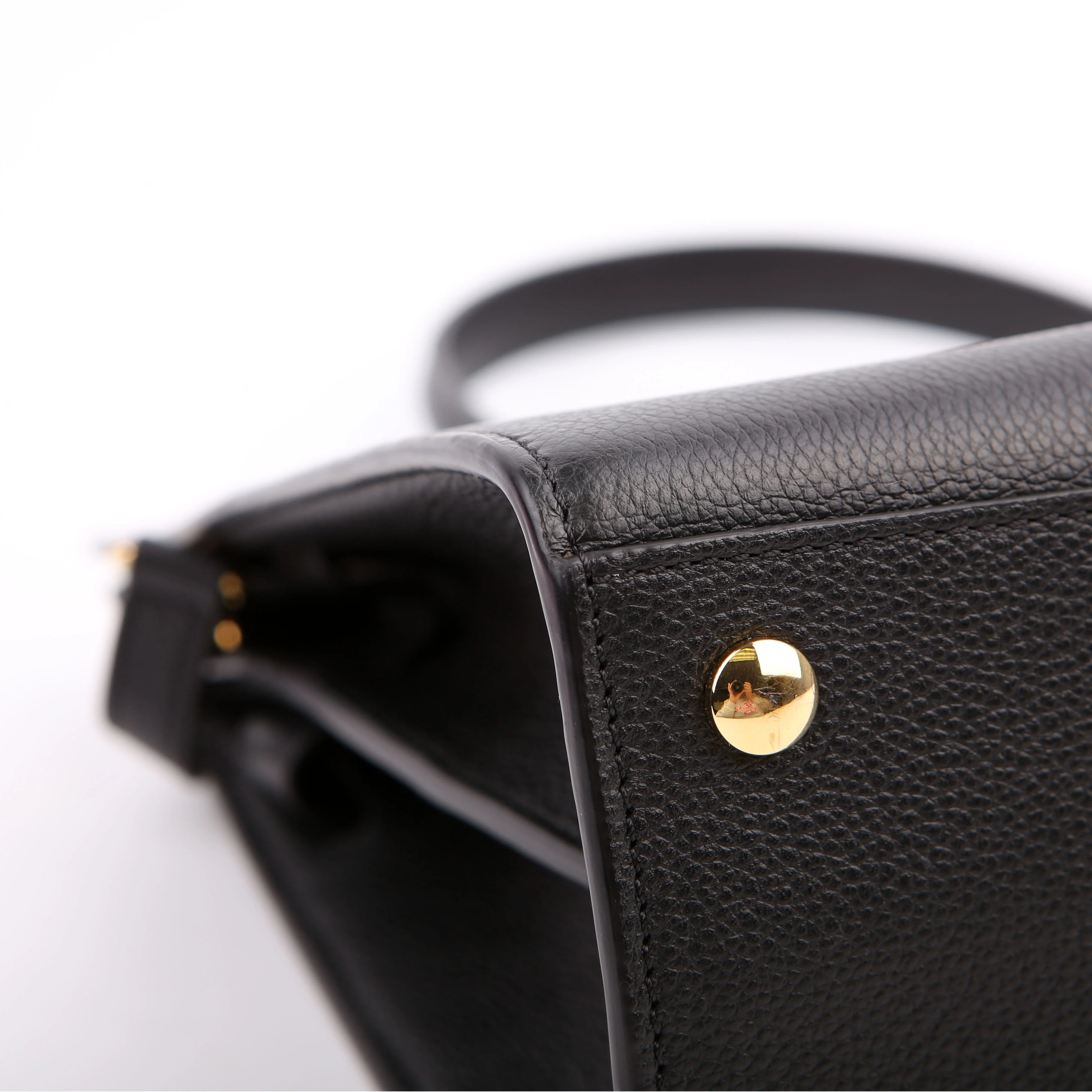 Title Bag Small Grain Leather Black - Image 5