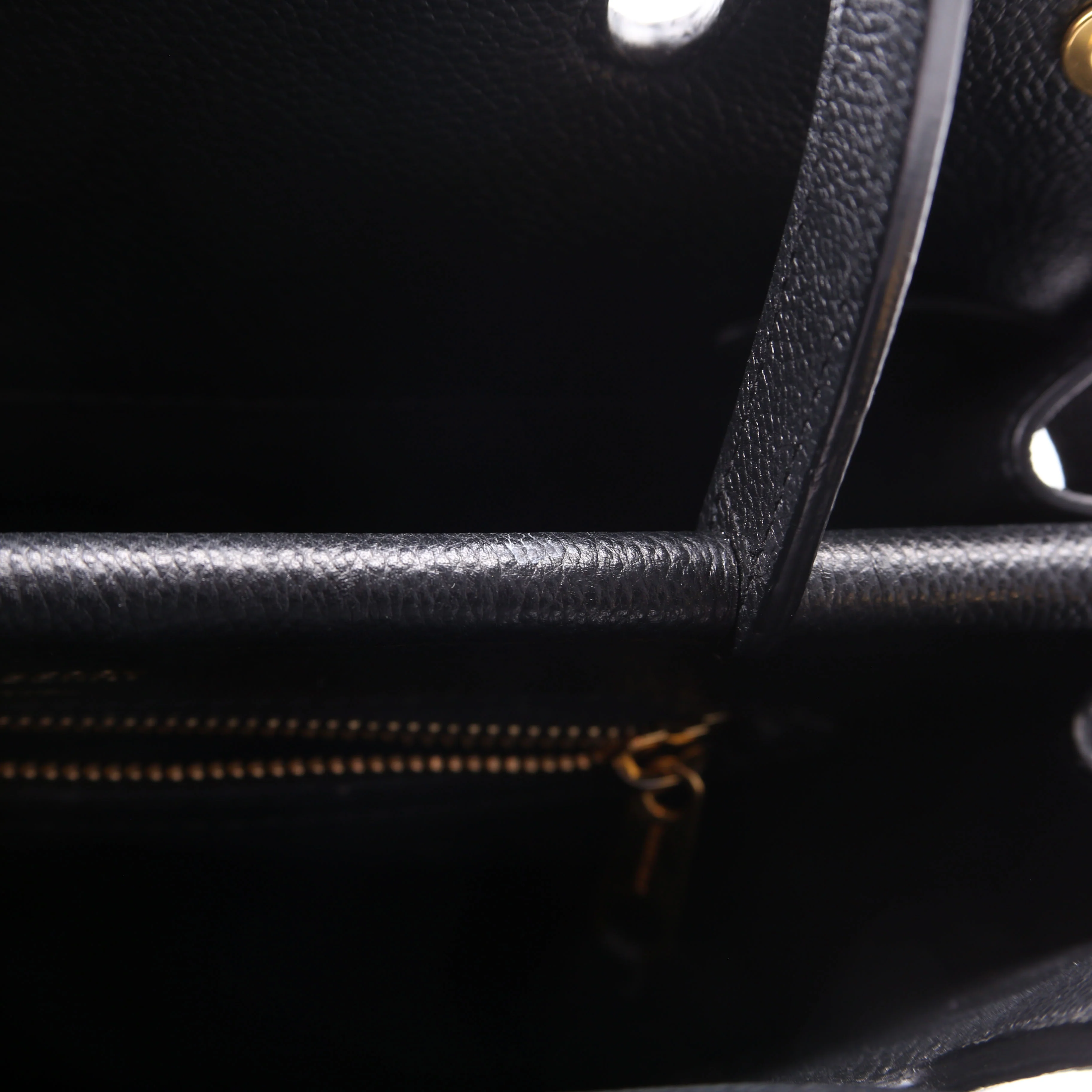 Title Bag Small Grained Calfskin Black - Image 14
