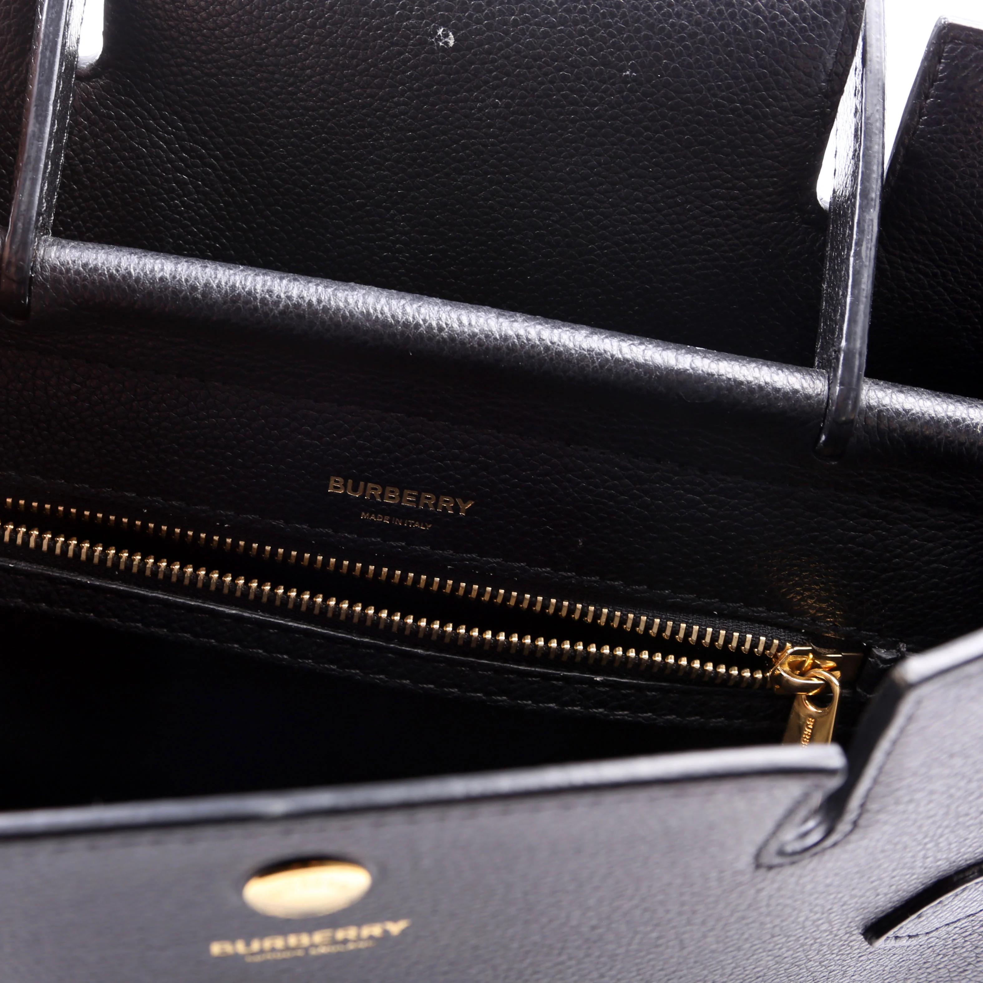 Title Bag Small Grained Calfskin Black - Image 8