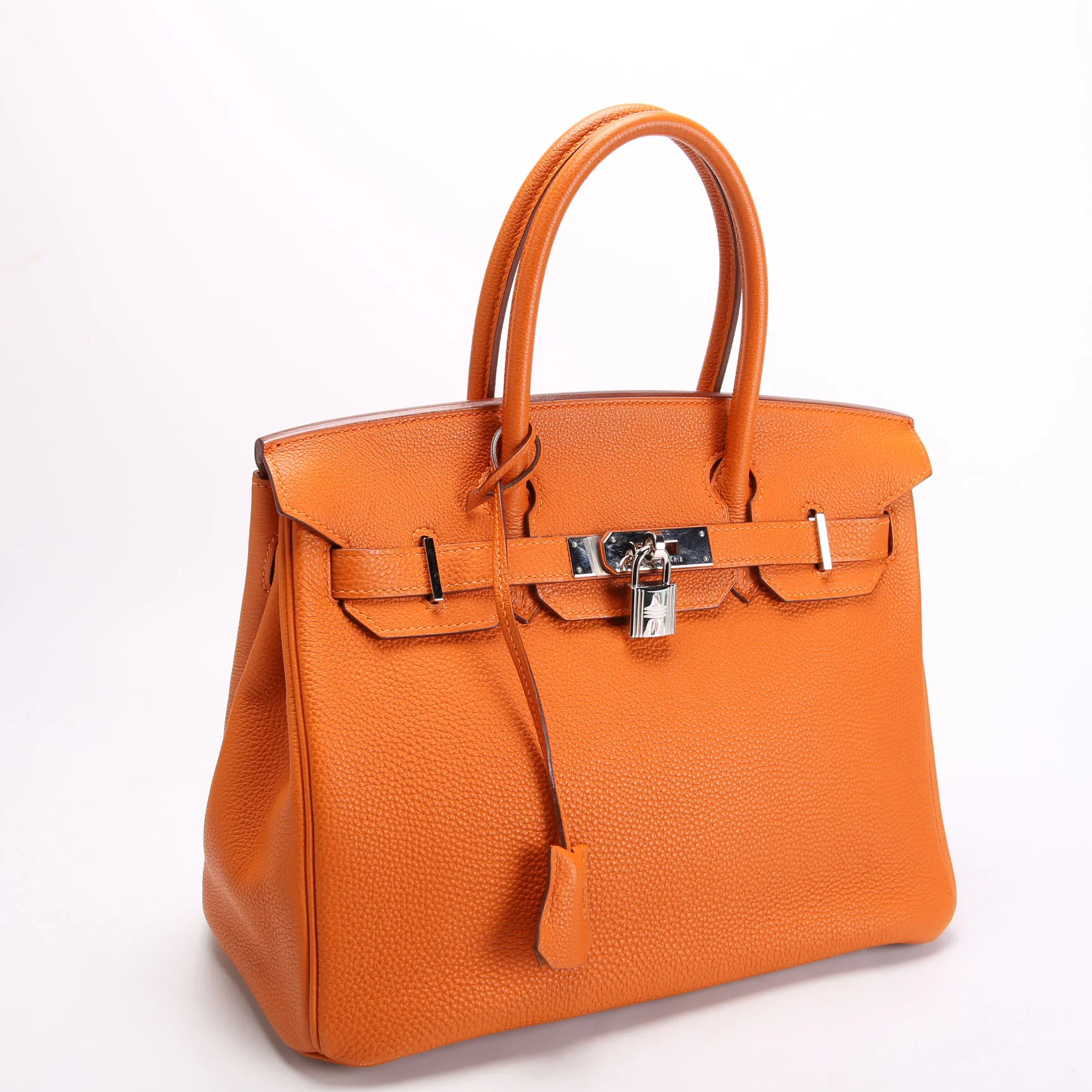 Togo Birkin 30 Classic Orange/Palladium - Image 2