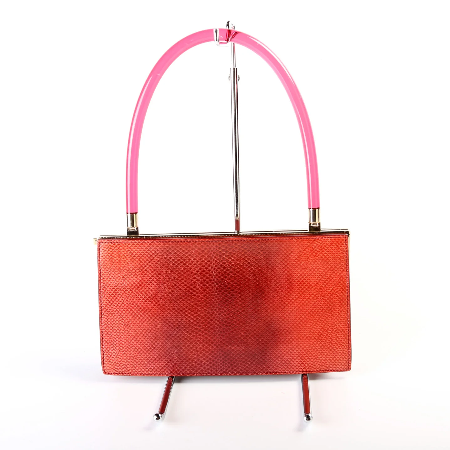 Tom Ford Lucite Top Handle Lizard - Image 2