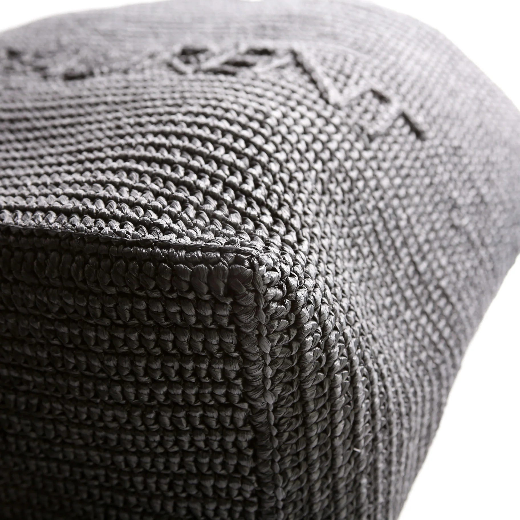 Tonal Raffia Tote Black - Image 7