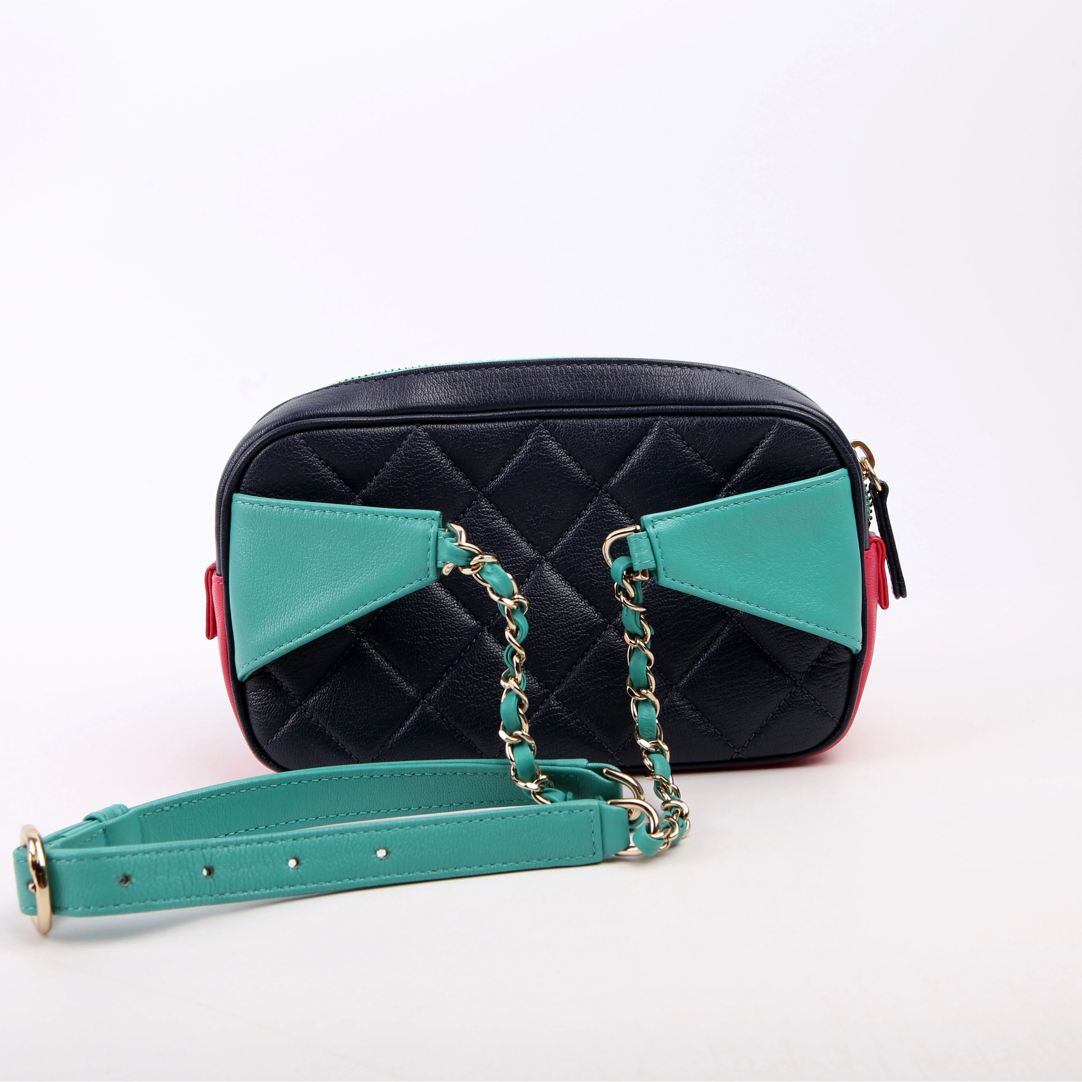 Tri-color In & Out Waist Bag Quilted Goatskin 29M - Image 3