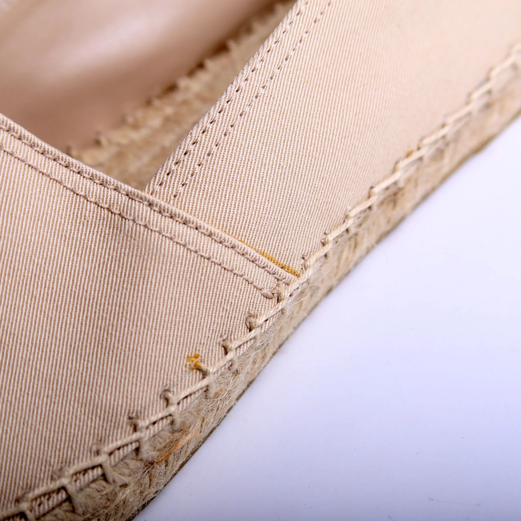 Triangle Logo Canvas Espadrilles Size 39 Tan - Image 7