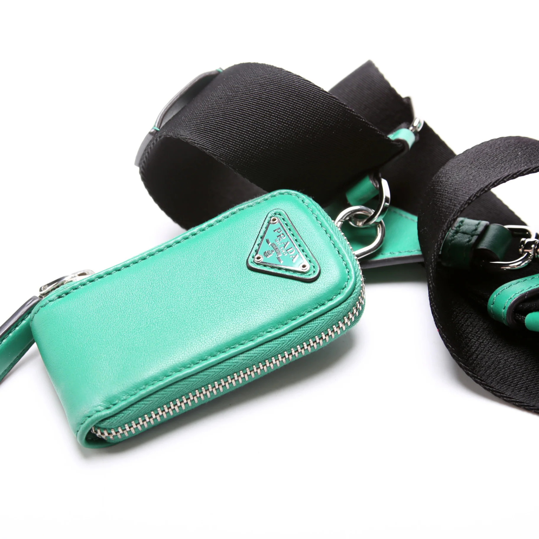 Triangle Logo Leather Shoulder Bag - Image 6
