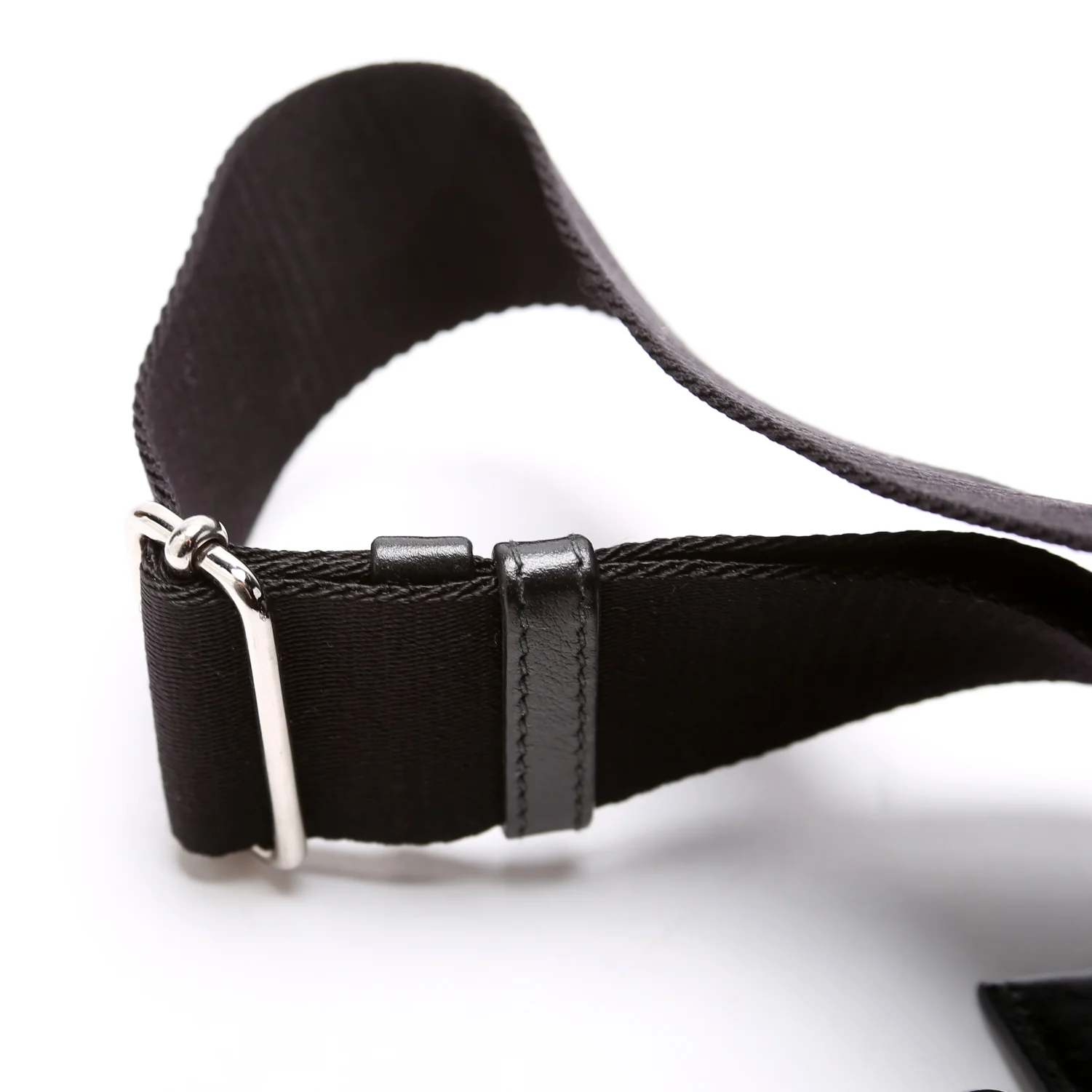 Triangle Logo Leather Shoulder Bag Black - Image 7