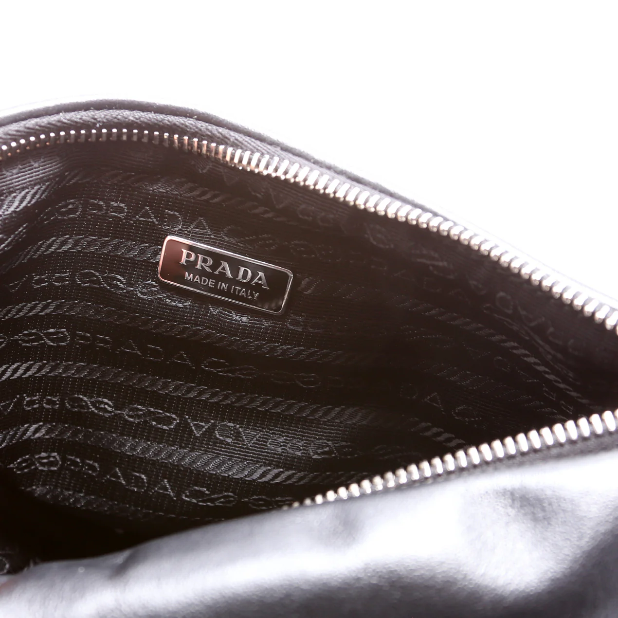Triangle Logo Leather Shoulder Bag Black - Image 8