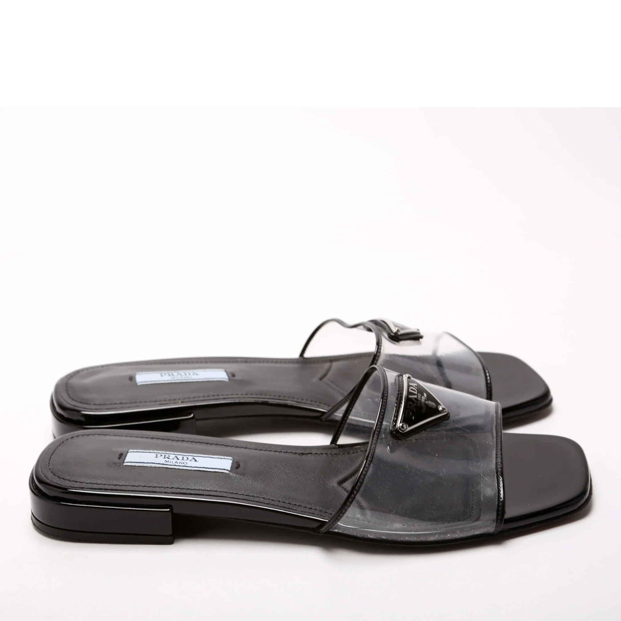 Triangle Logo PVC Slides Size 37.5 Black - Image 3