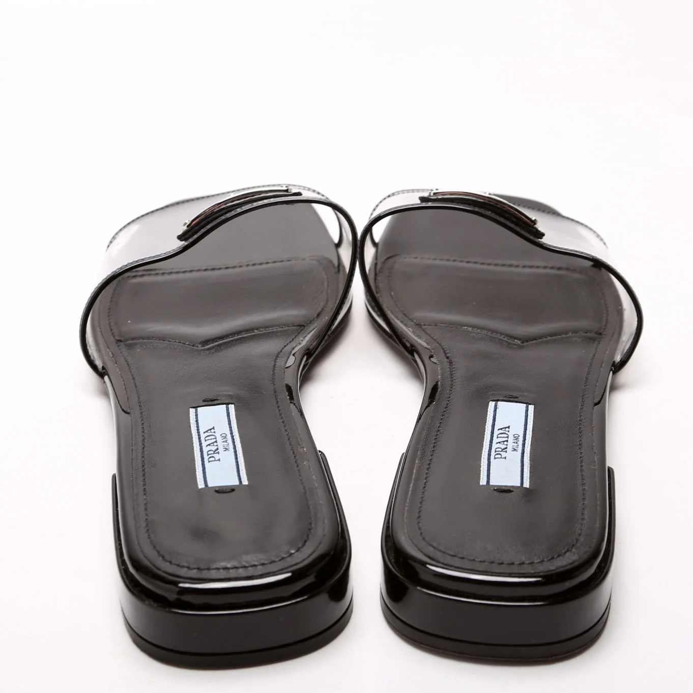 Triangle Logo PVC Slides Size 37.5 Black - Image 4