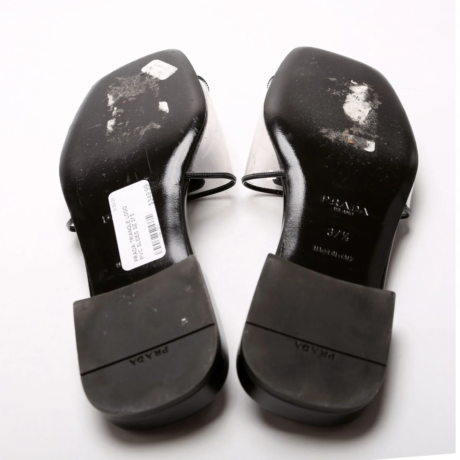 Triangle Logo PVC Slides Size 37.5 Black - Image 6
