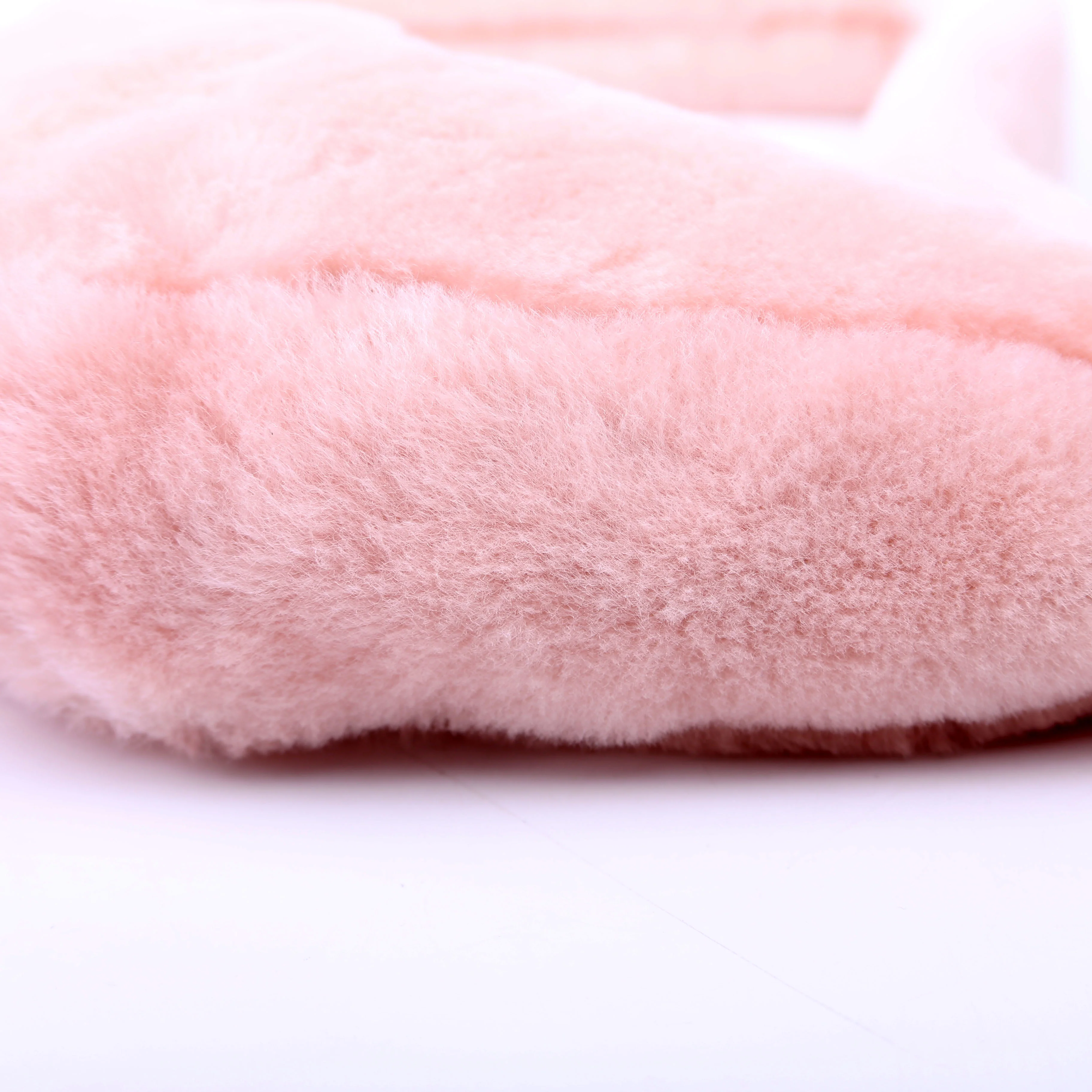 Triangle Shearling Mini Bag Pink - Image 7
