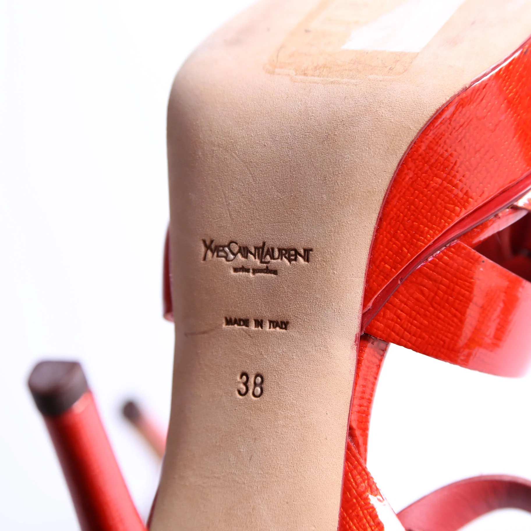 Tribute Platform Sandals 75MM Size 38 Red - Image 7