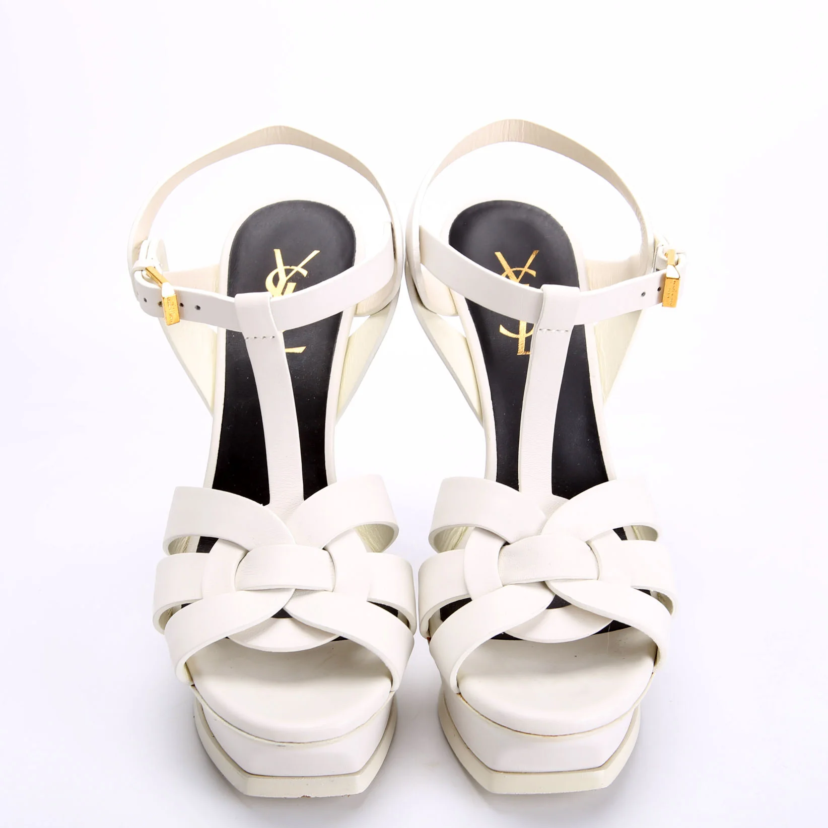 Tribute Platform Sandals Heels Size 37 White - Image 2