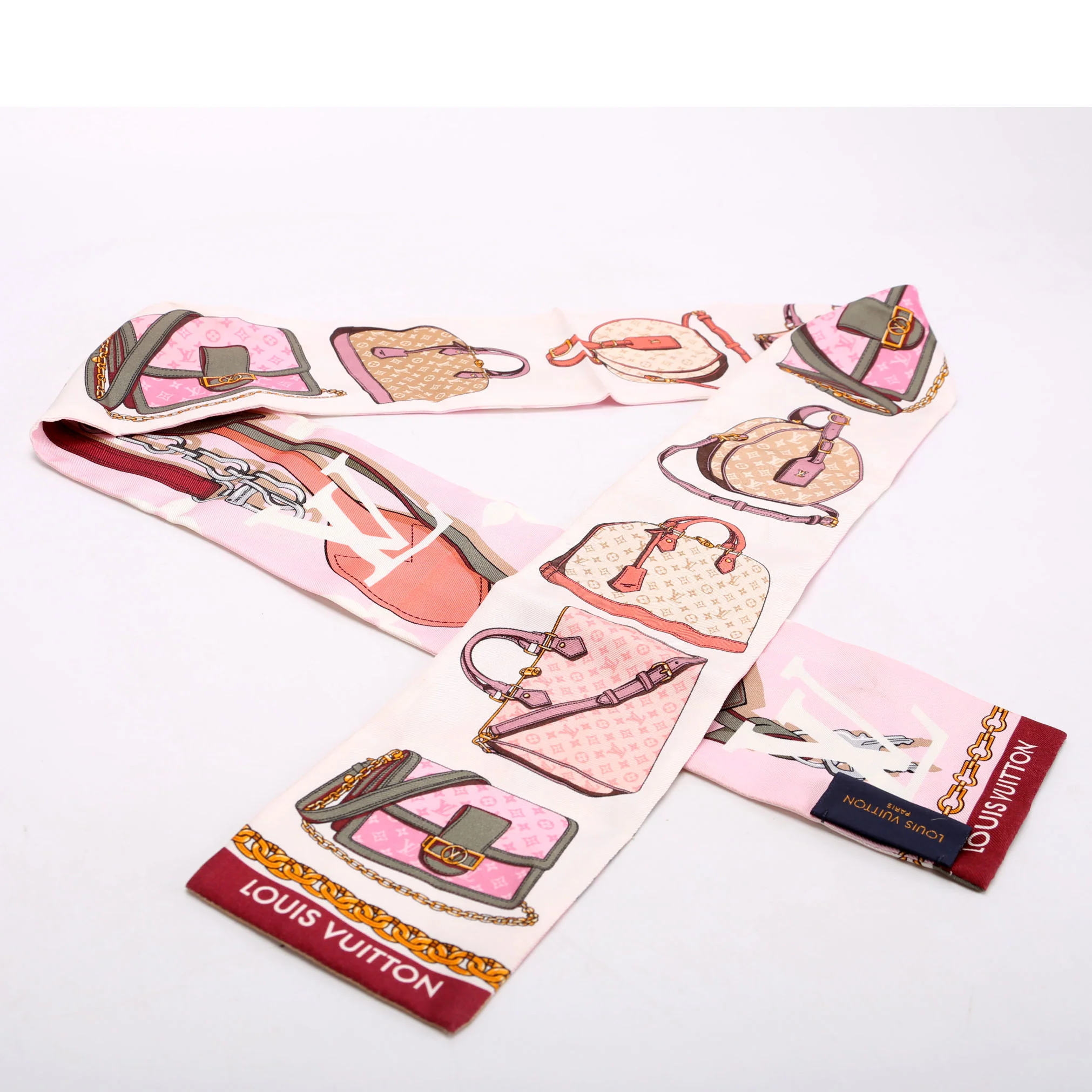 Tribute To Bandeau Silk Scarf Pink/Multicolor - Image 2