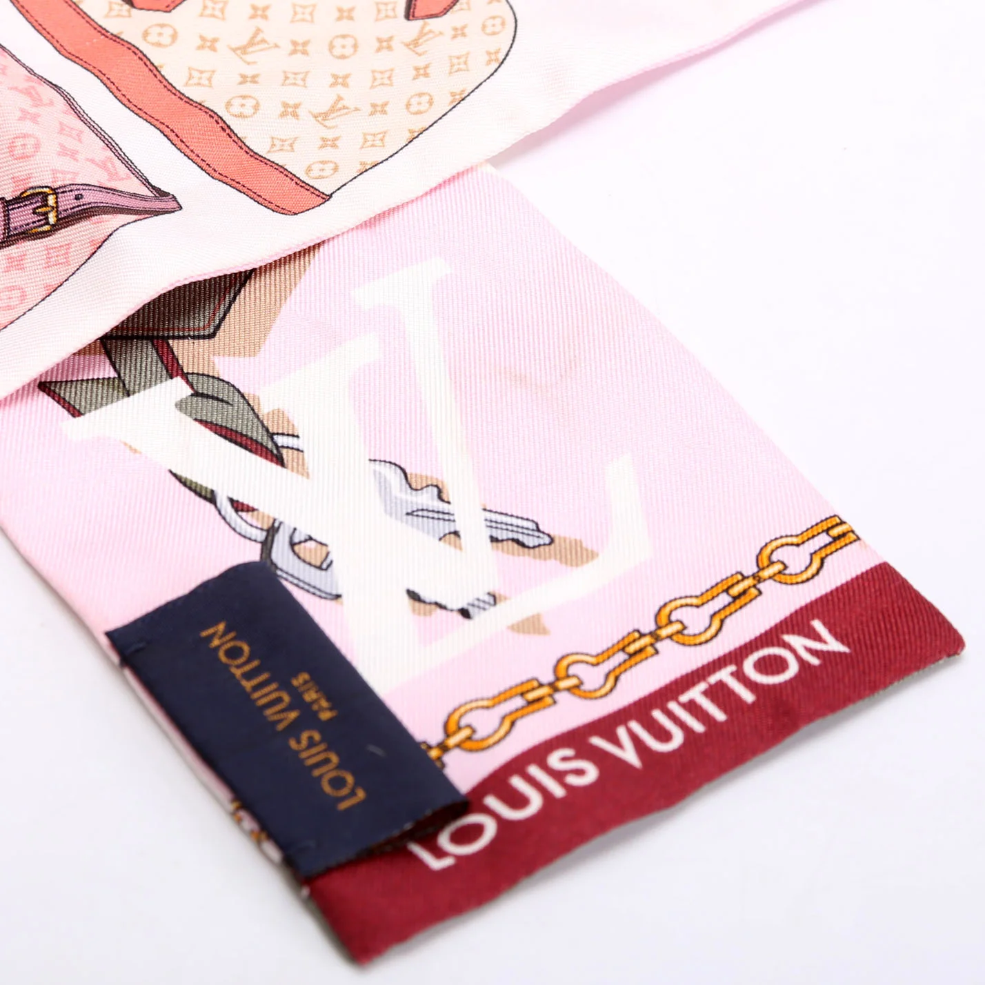 Tribute To Bandeau Silk Scarf Pink/Multicolor - Image 3
