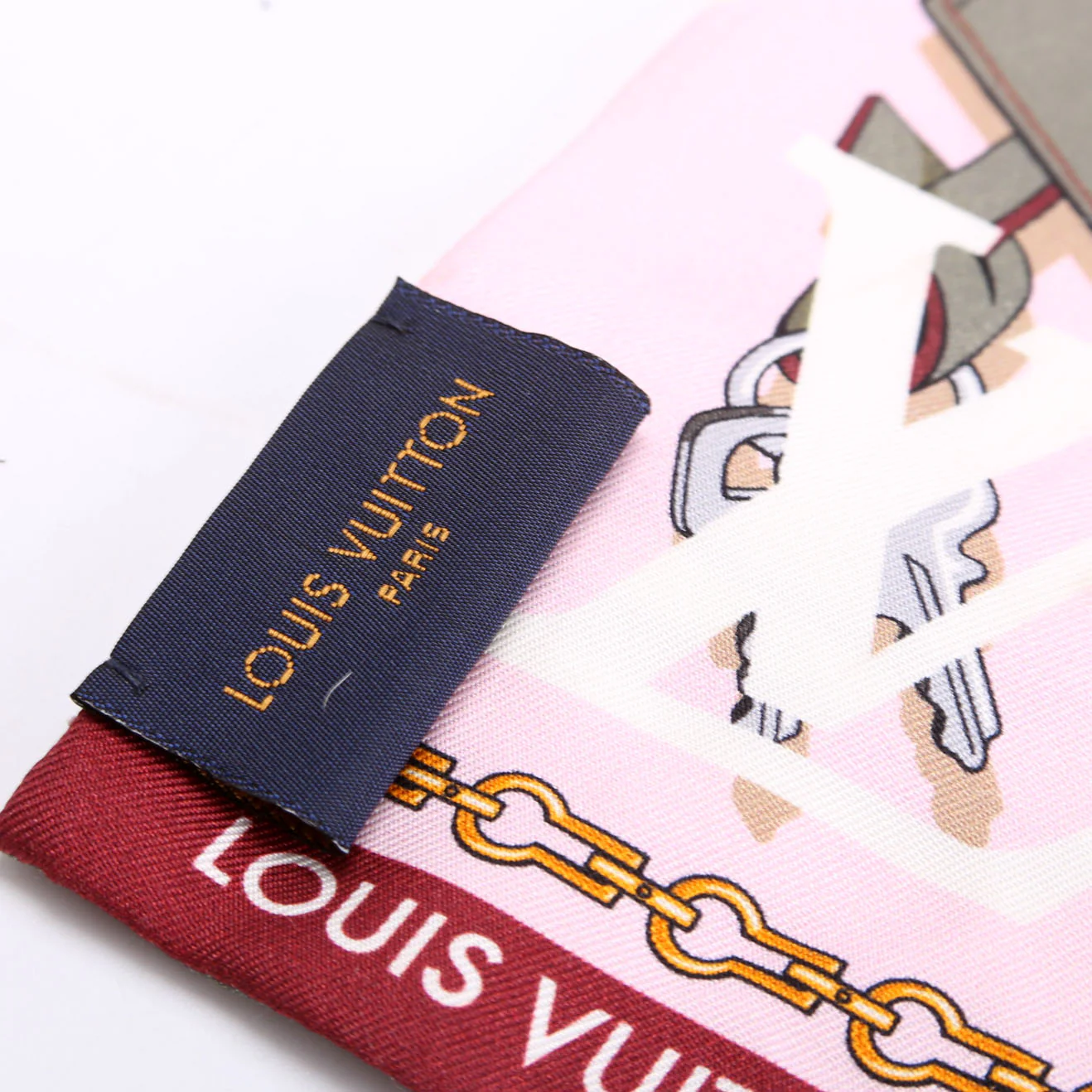 Tribute To Bandeau Silk Scarf Pink/Multicolor - Image 4