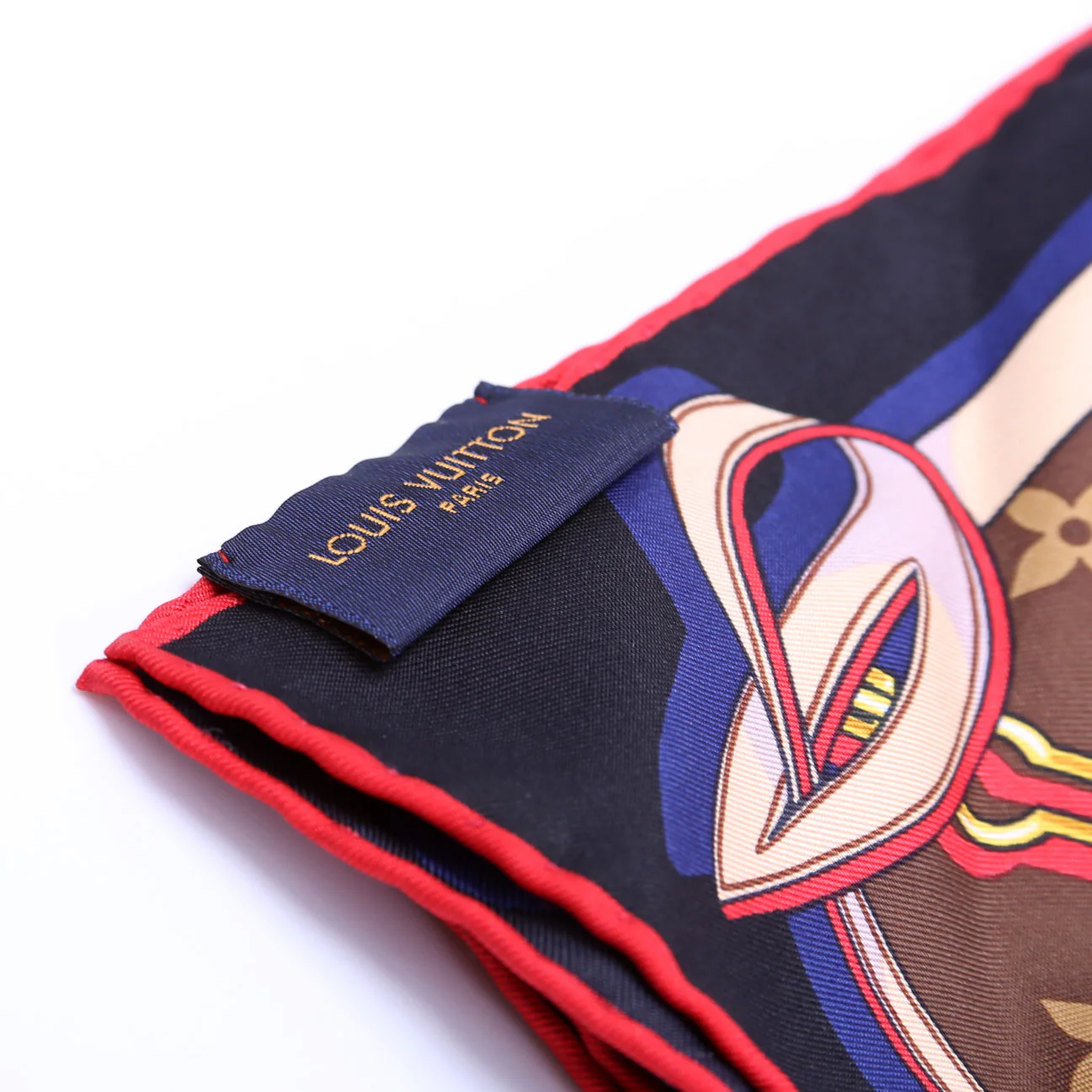 Tribute To Square Silk Scarf Brown/Multi - Image 3