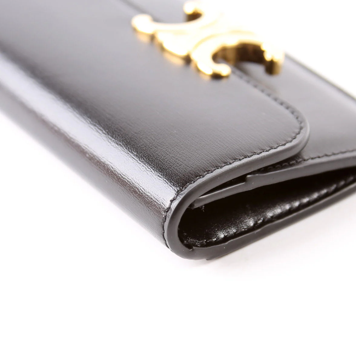 Triomphe Calf Flap Card Holder Black - Image 9