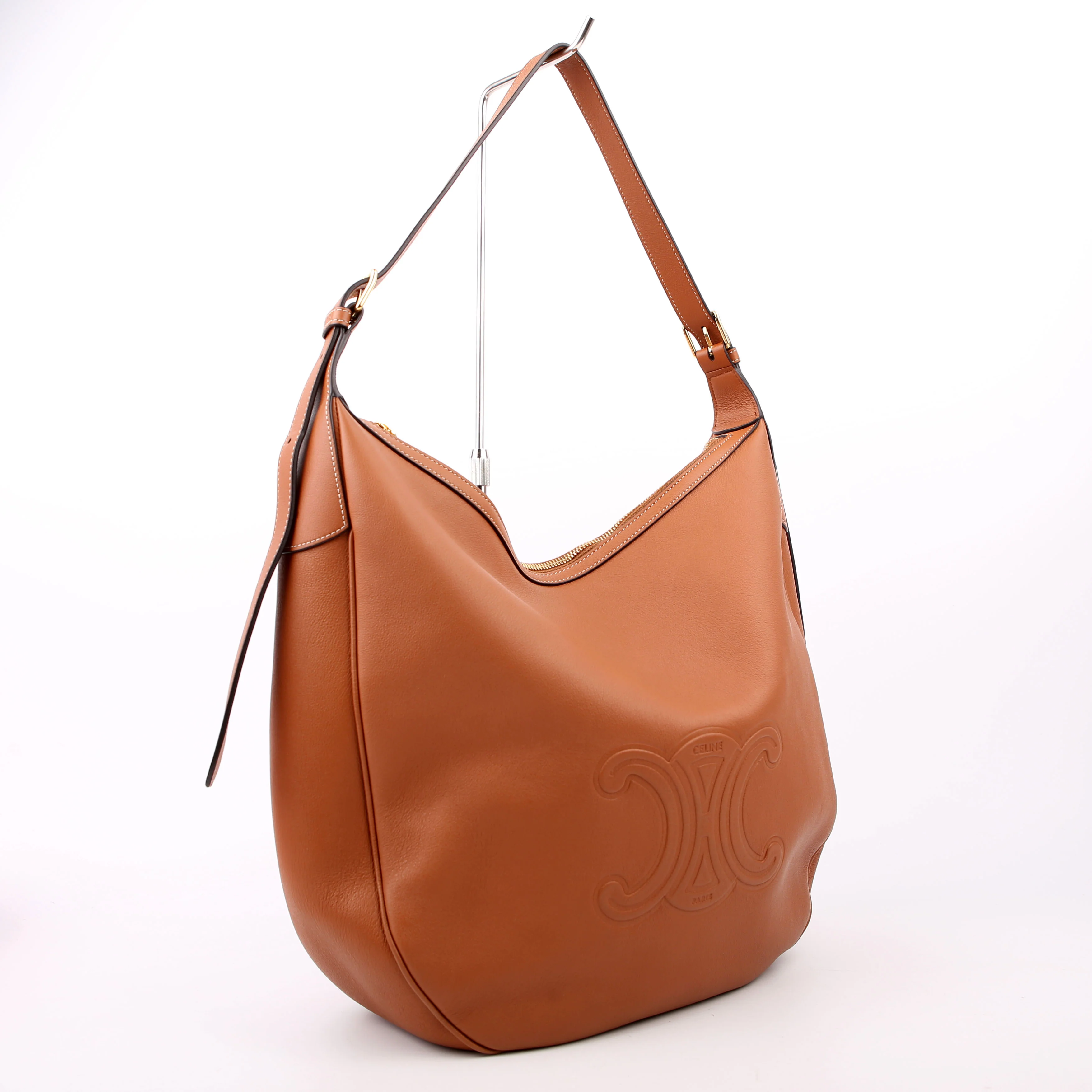Triomphe Heloise Medium Shoulder Calfskin Brown - Image 2