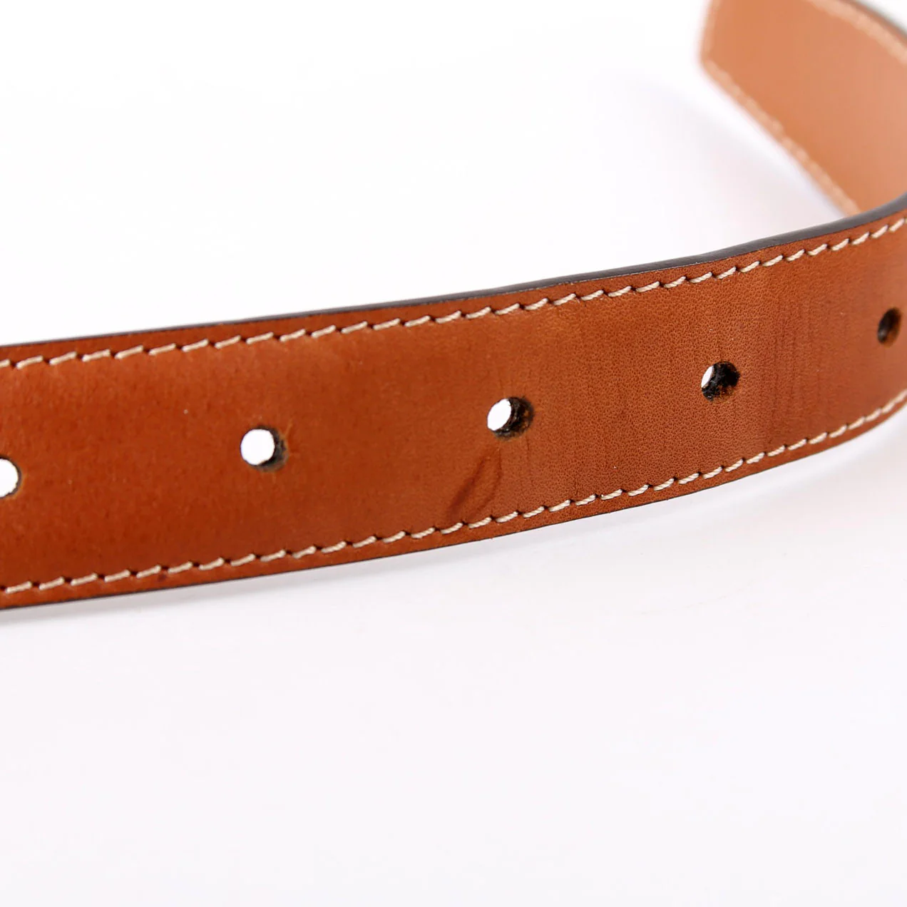 Triomphe Medium Taurillion Leather Belt Size 70 Brown - Image 7