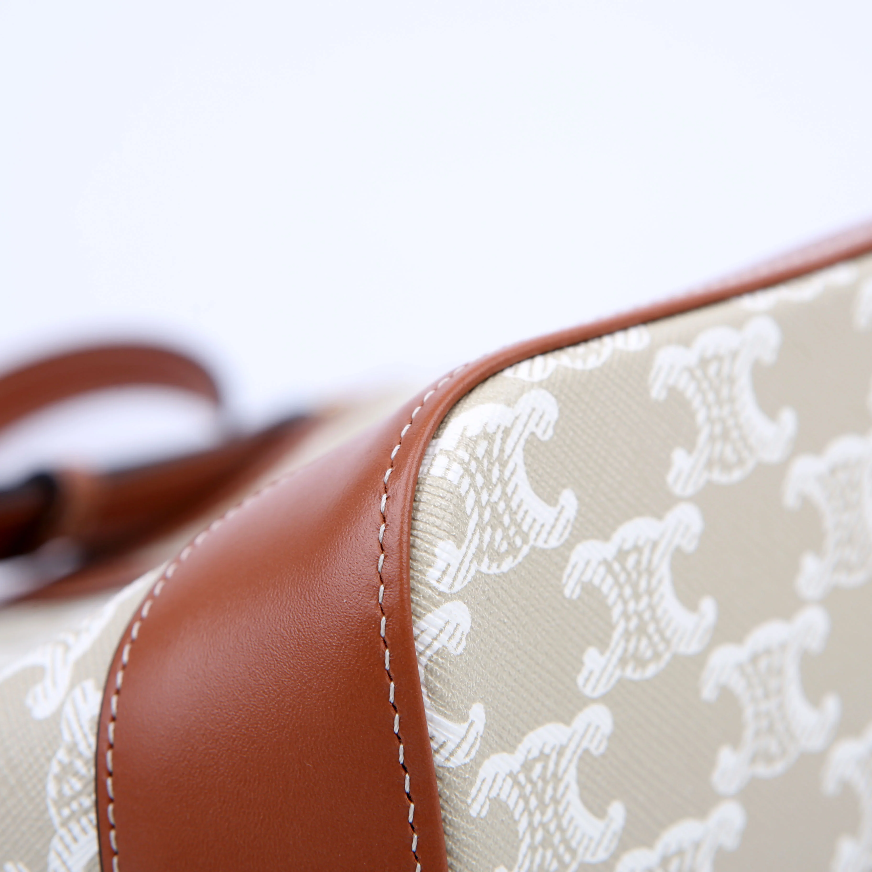 Triomphe Small Bucket Bag Tan - Image 5