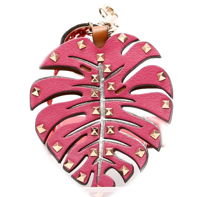 Tropical Dream Rockstud Palm Leaf Key Chain