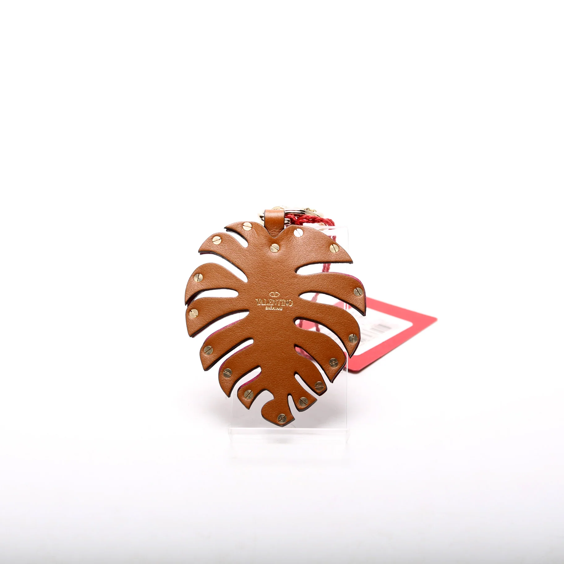 Tropical Dream Rockstud Palm Leaf Key Chain - Image 4