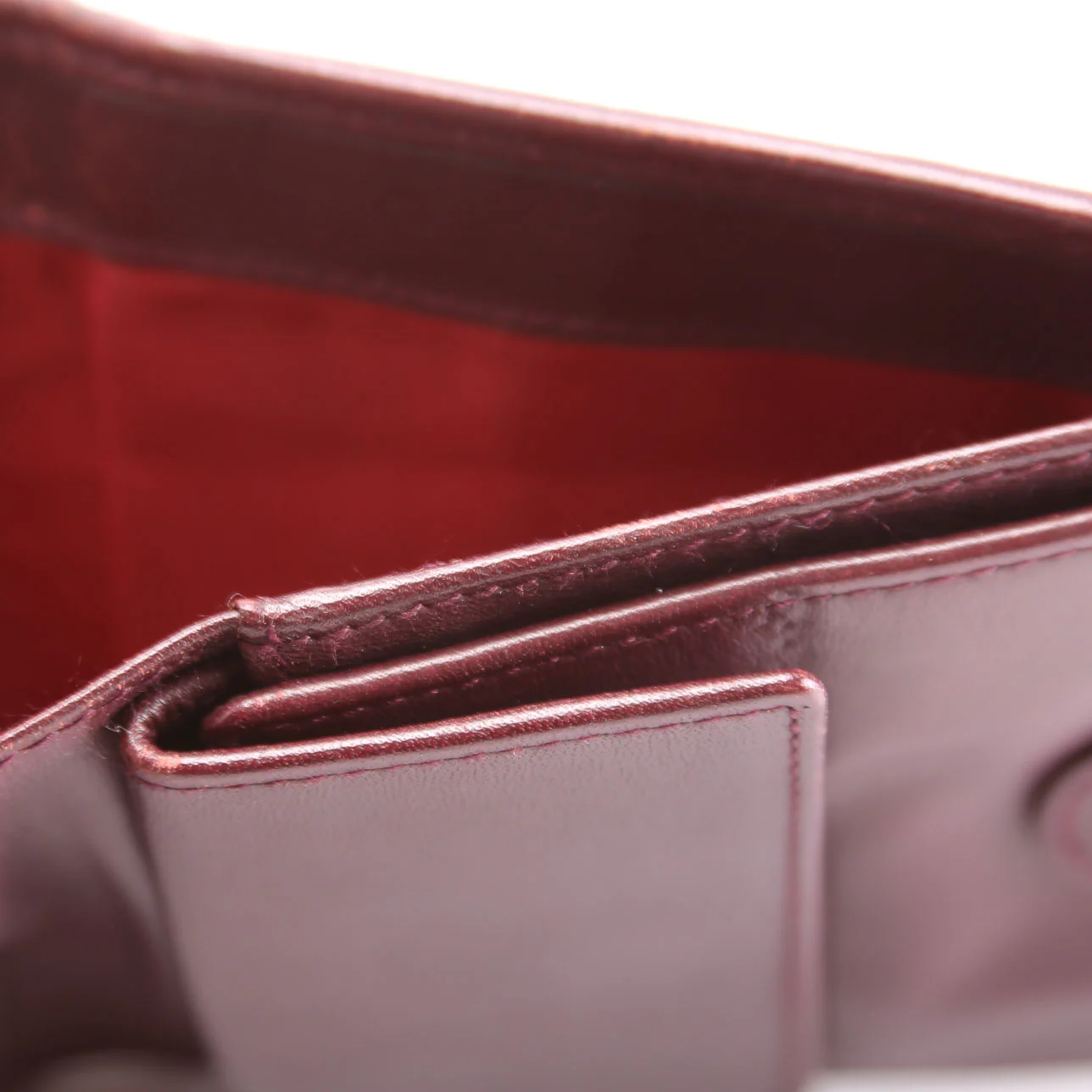 Trotter Canvas Bifold Coin Pouch Wallet Burgundy - Image 10
