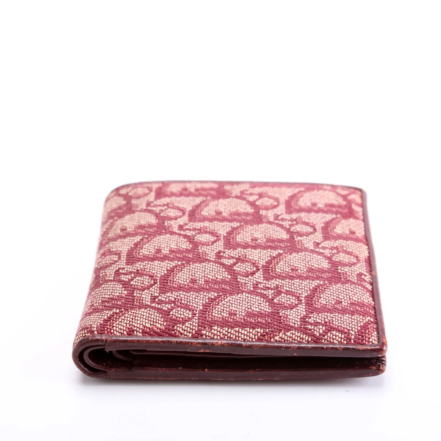 Trotter Canvas Bifold Coin Pouch Wallet Burgundy - Image 4