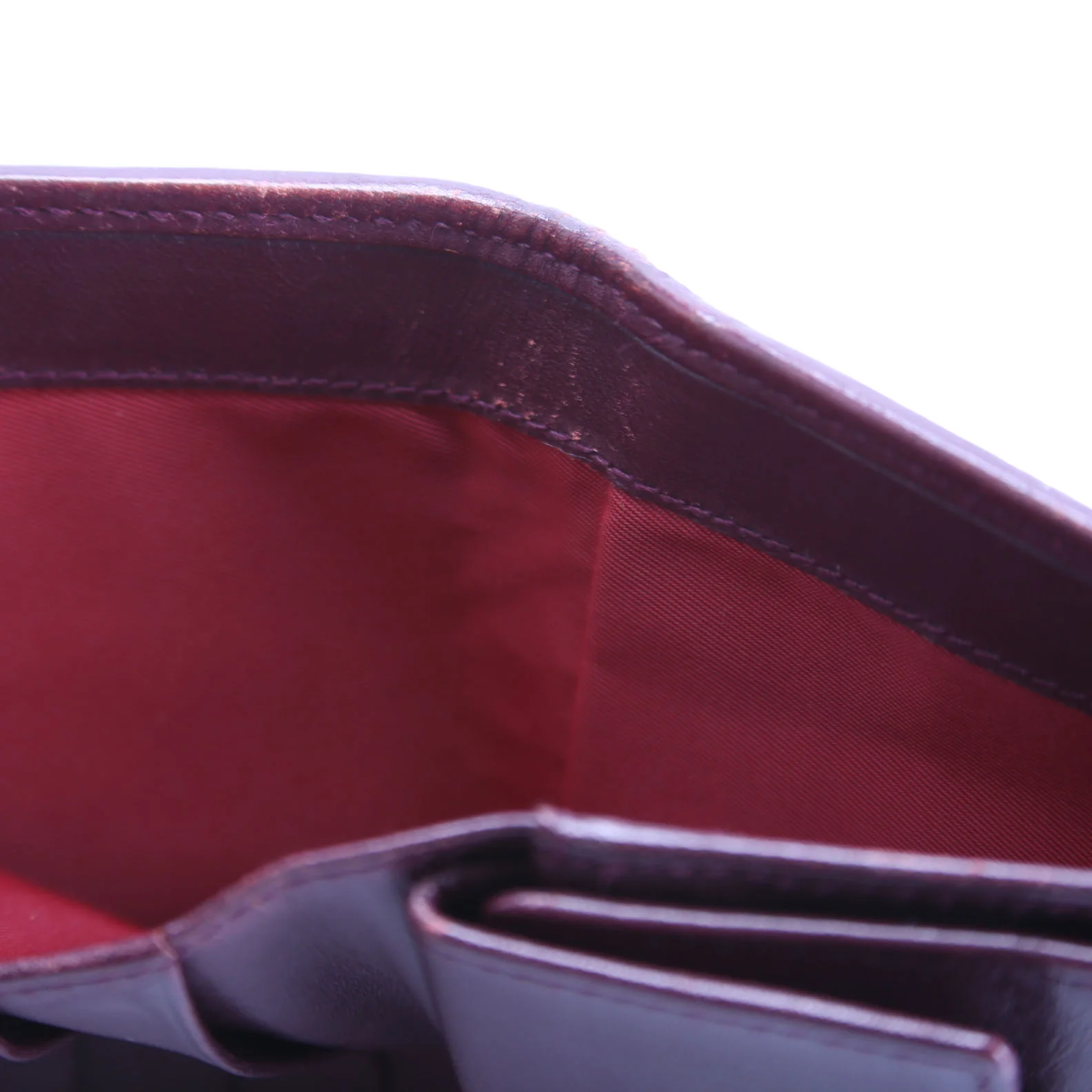 Trotter Canvas Bifold Coin Pouch Wallet Burgundy - Image 9