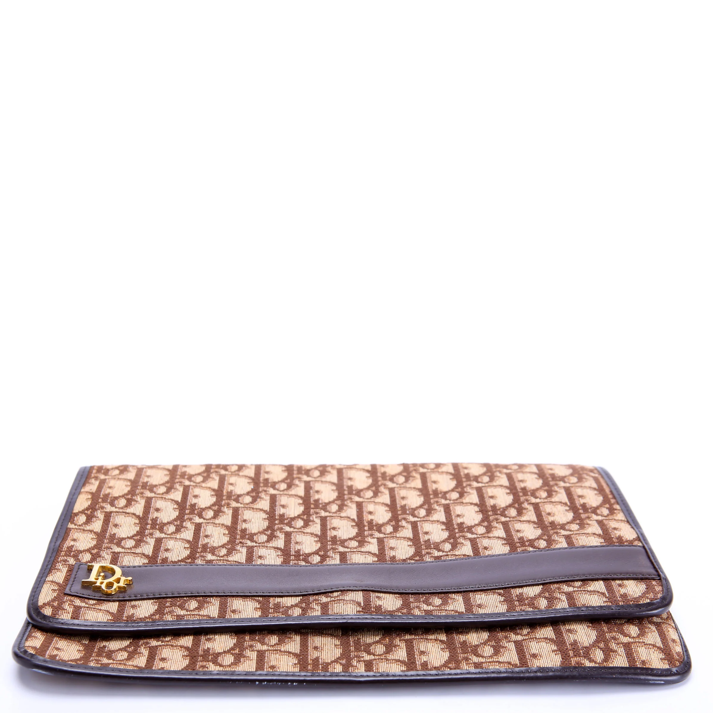 Trotter Frame Flap Clutch Vintage Brown/Beige - Image 4