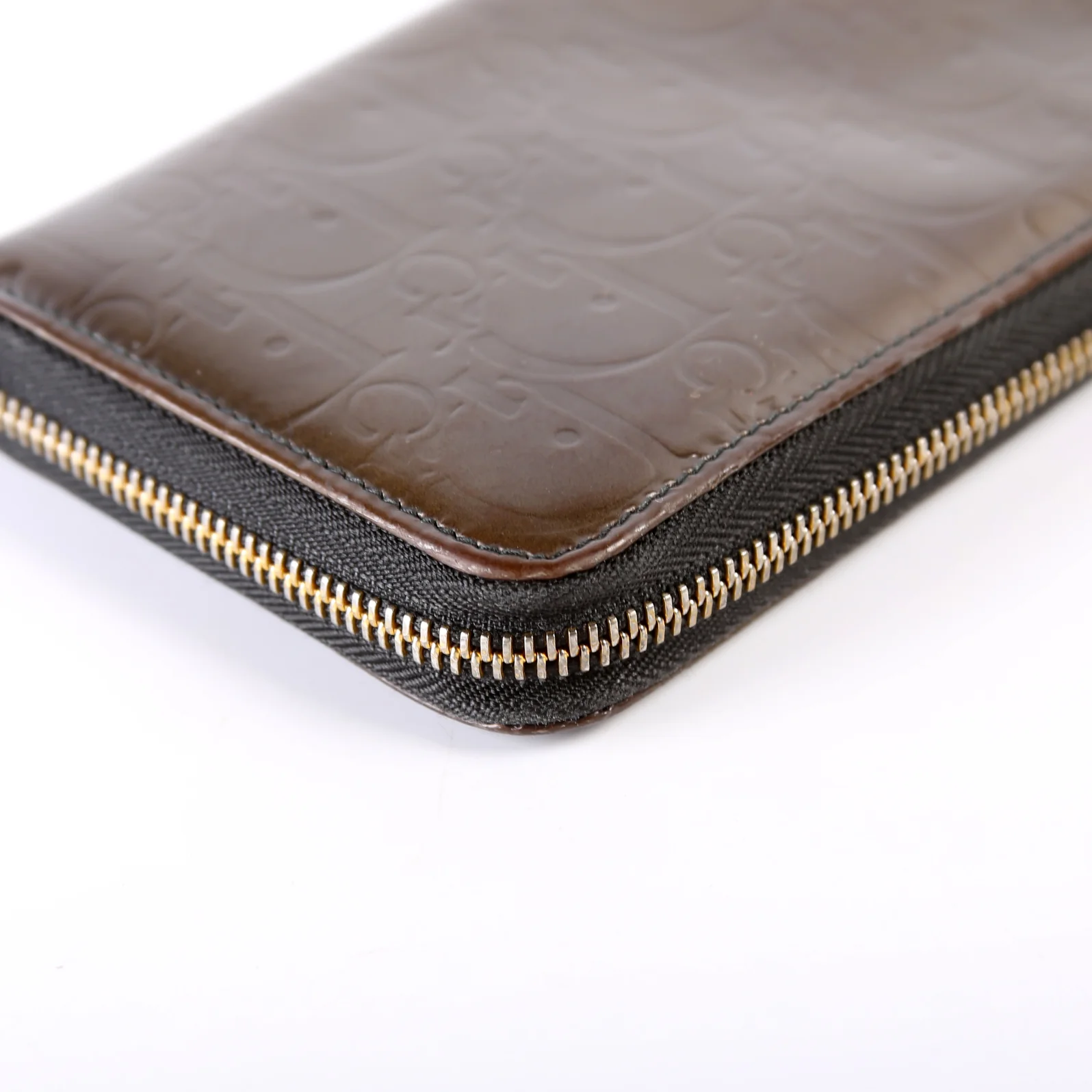 Trotter Zip Around Patent Wallet Green - Image 8