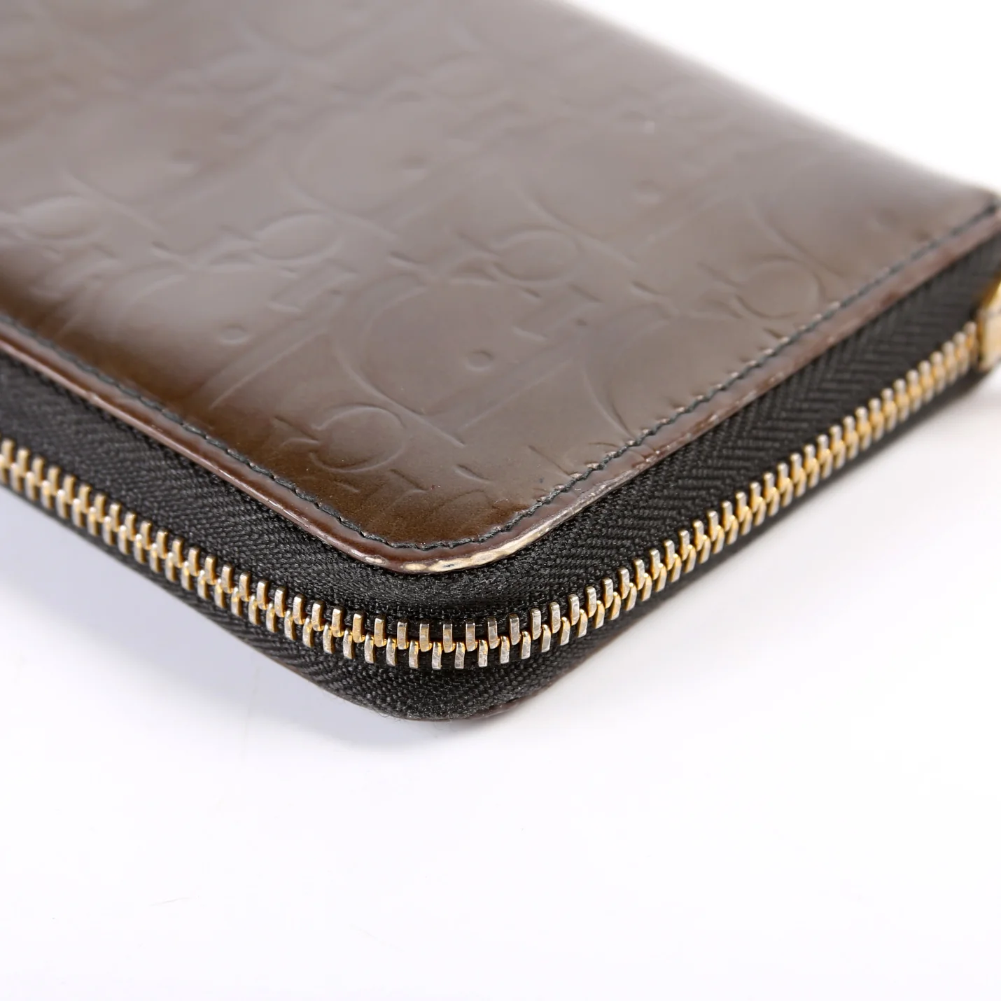 Trotter Zip Around Patent Wallet Green - Image 9