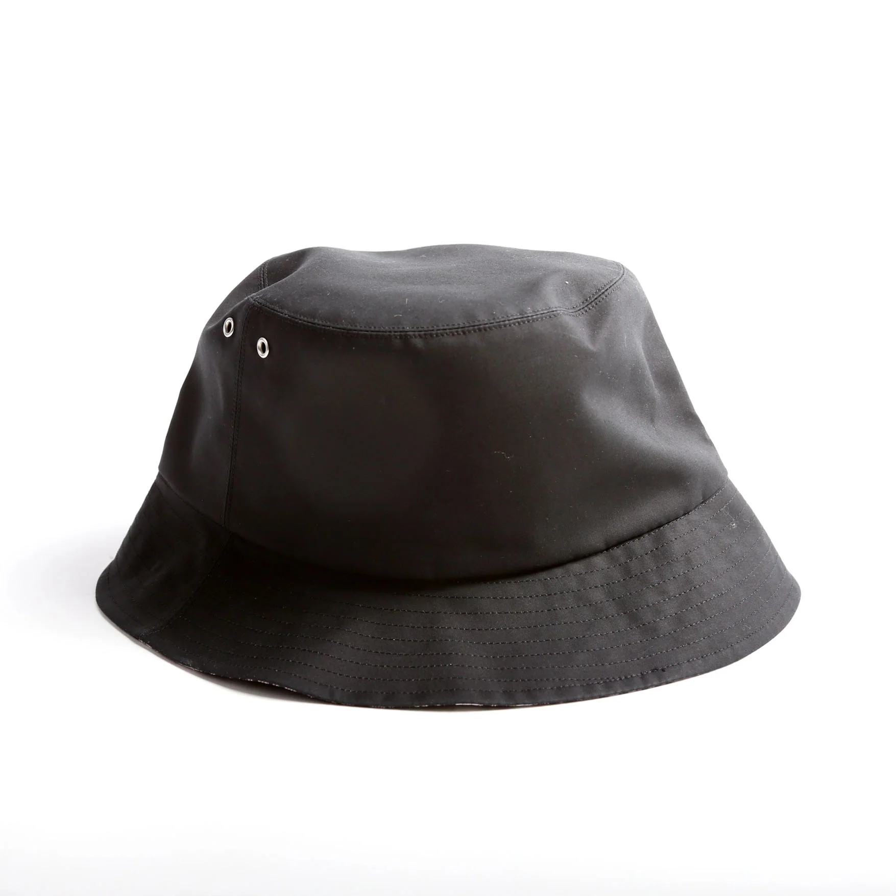 Trottuer Canvas Reversible Bucket Hat Size 57 Black/Beige - Image 3