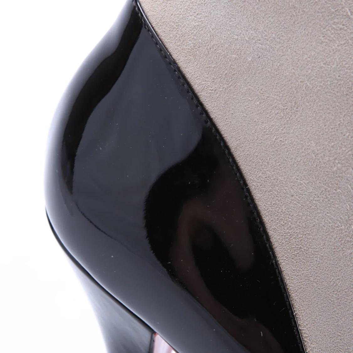 Tucsy Mum 100MM Patent/Suede Booties Size 38.5 - Image 6
