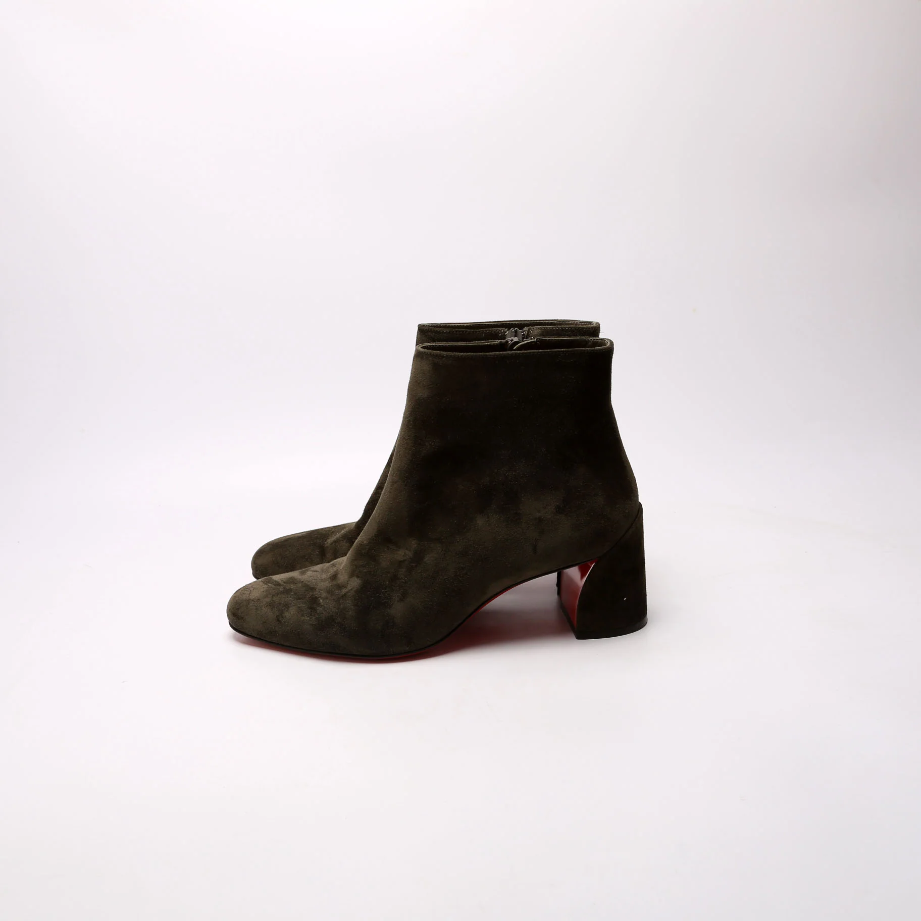 Turela 55MM Suede Ankle Boots Size 38 Green - Image 3