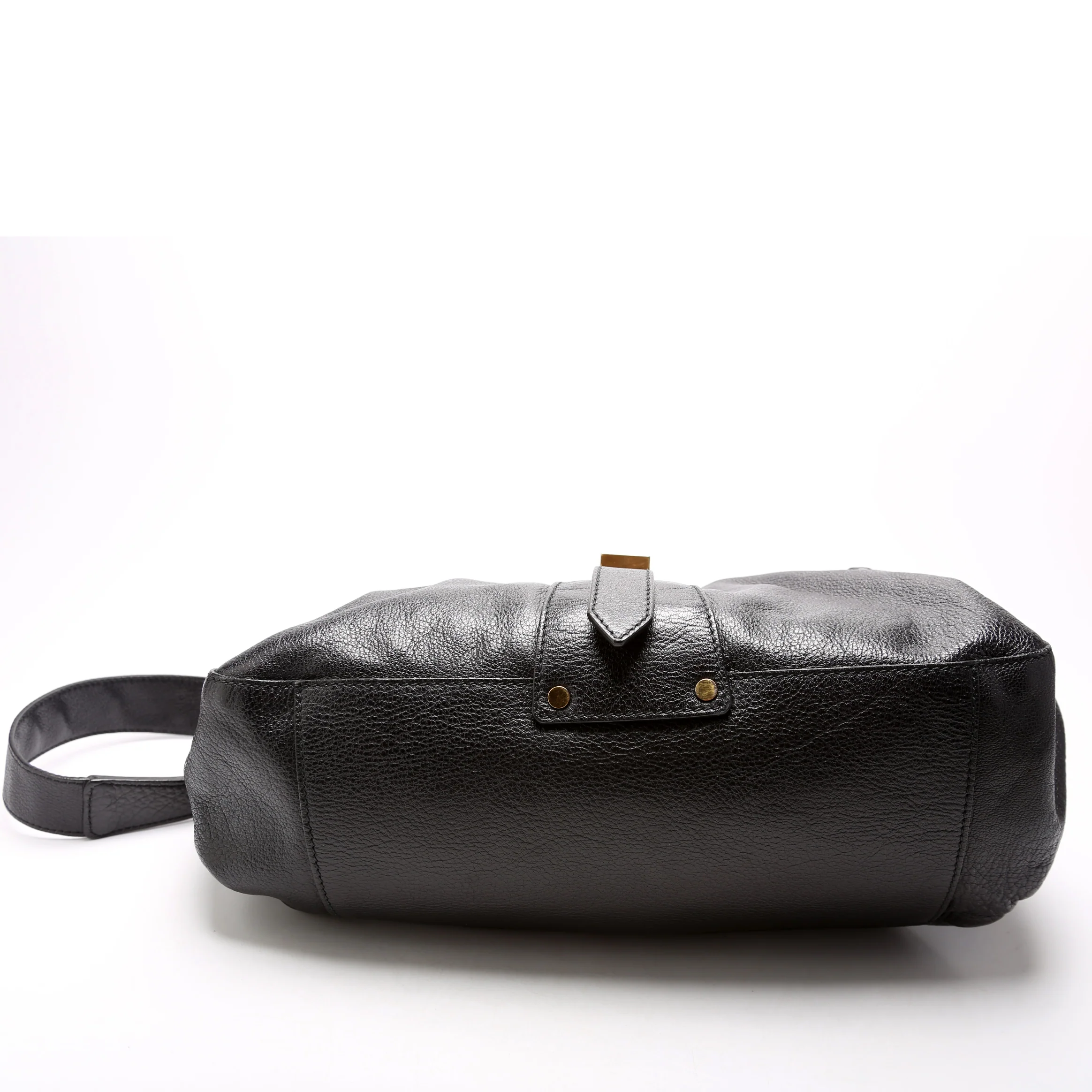 Turn Lock Buffalo Leather E/W Tote - Image 4