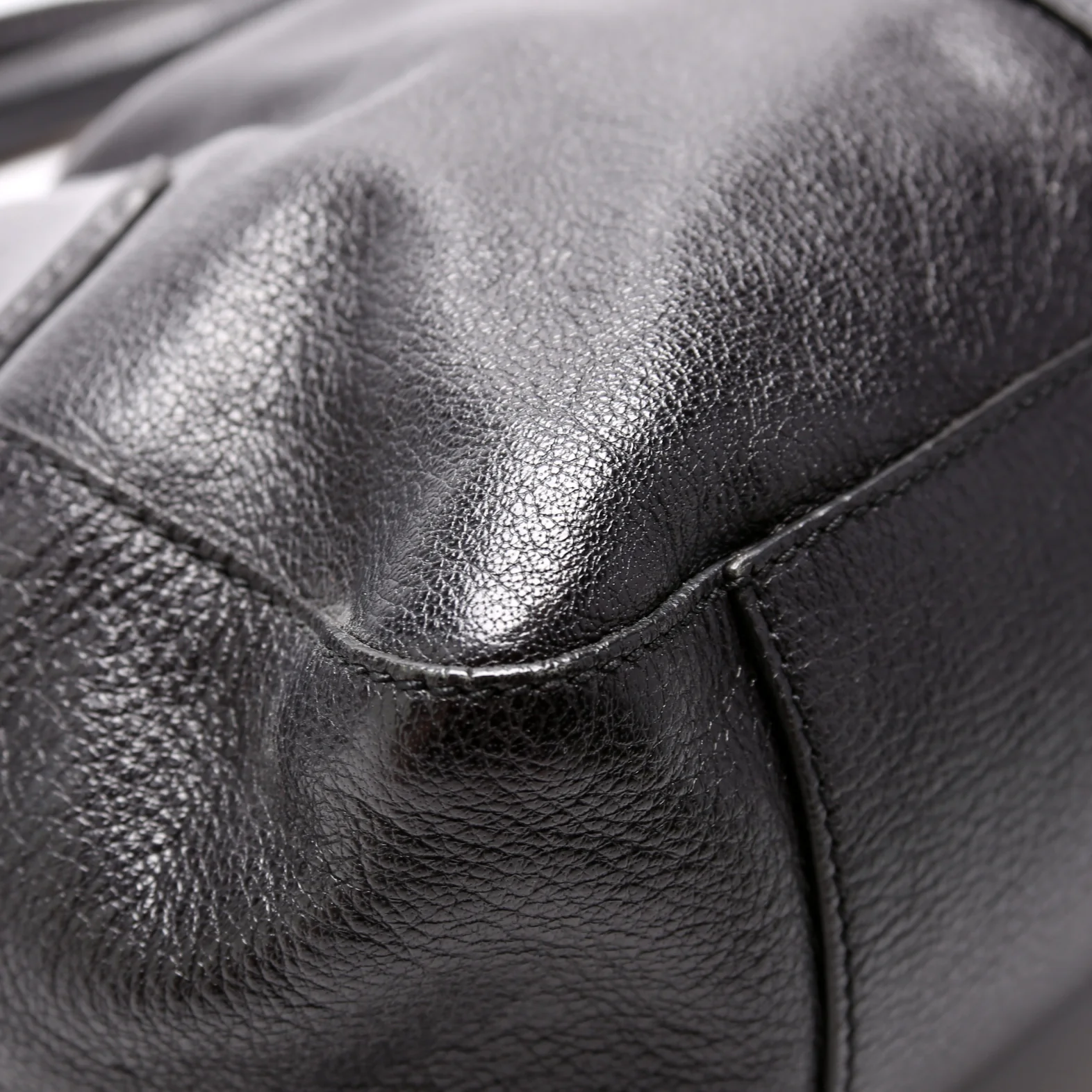 Turn Lock Buffalo Leather E/W Tote - Image 5