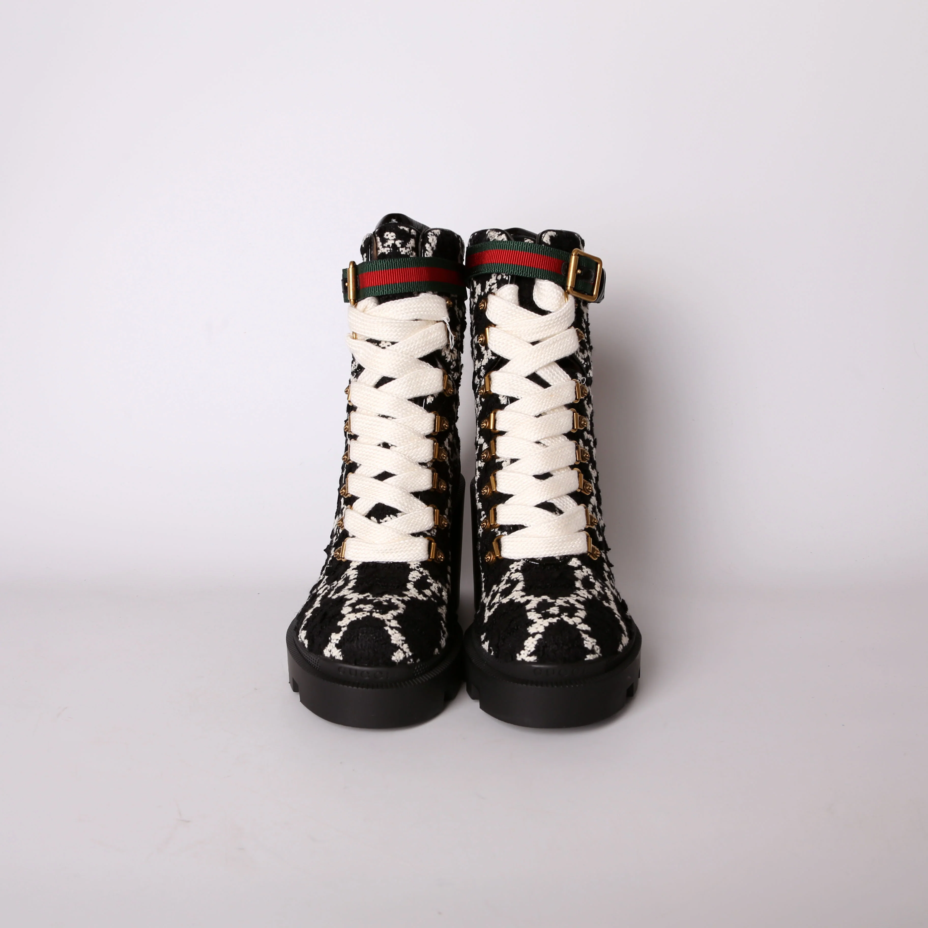 Tweed Combat Boots Size 37 - Image 2