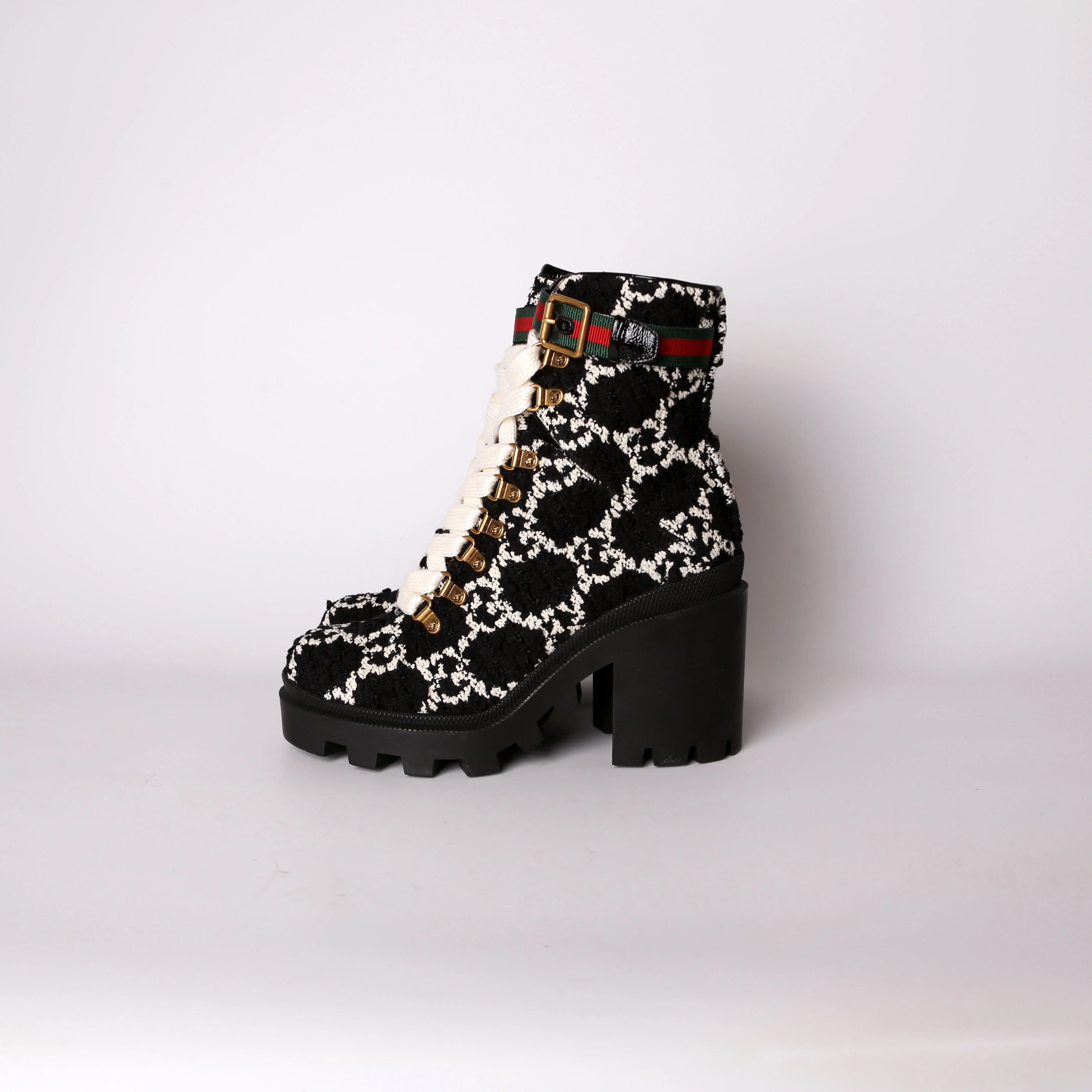 Tweed Combat Boots Size 37 - Image 3