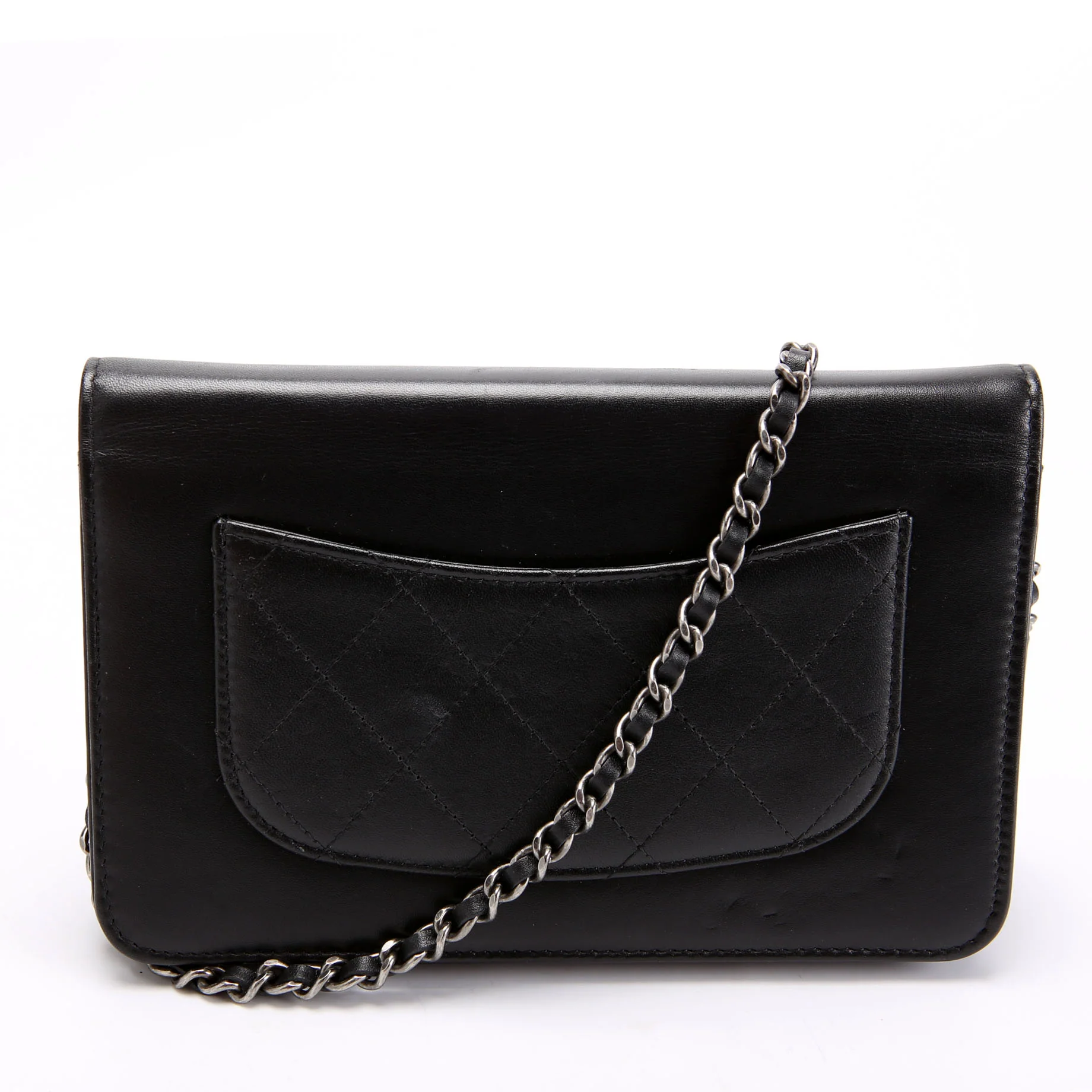 Two-Tone Chain 20s Signe WOC Calfskin 29M Black - Image 3