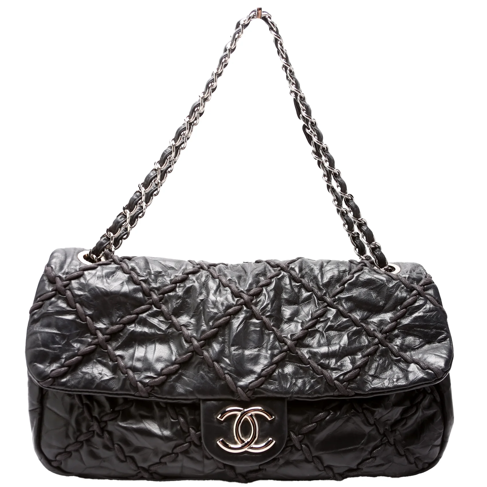 Ultra Stitch Jumbo Flap Calfskin 14M Black
