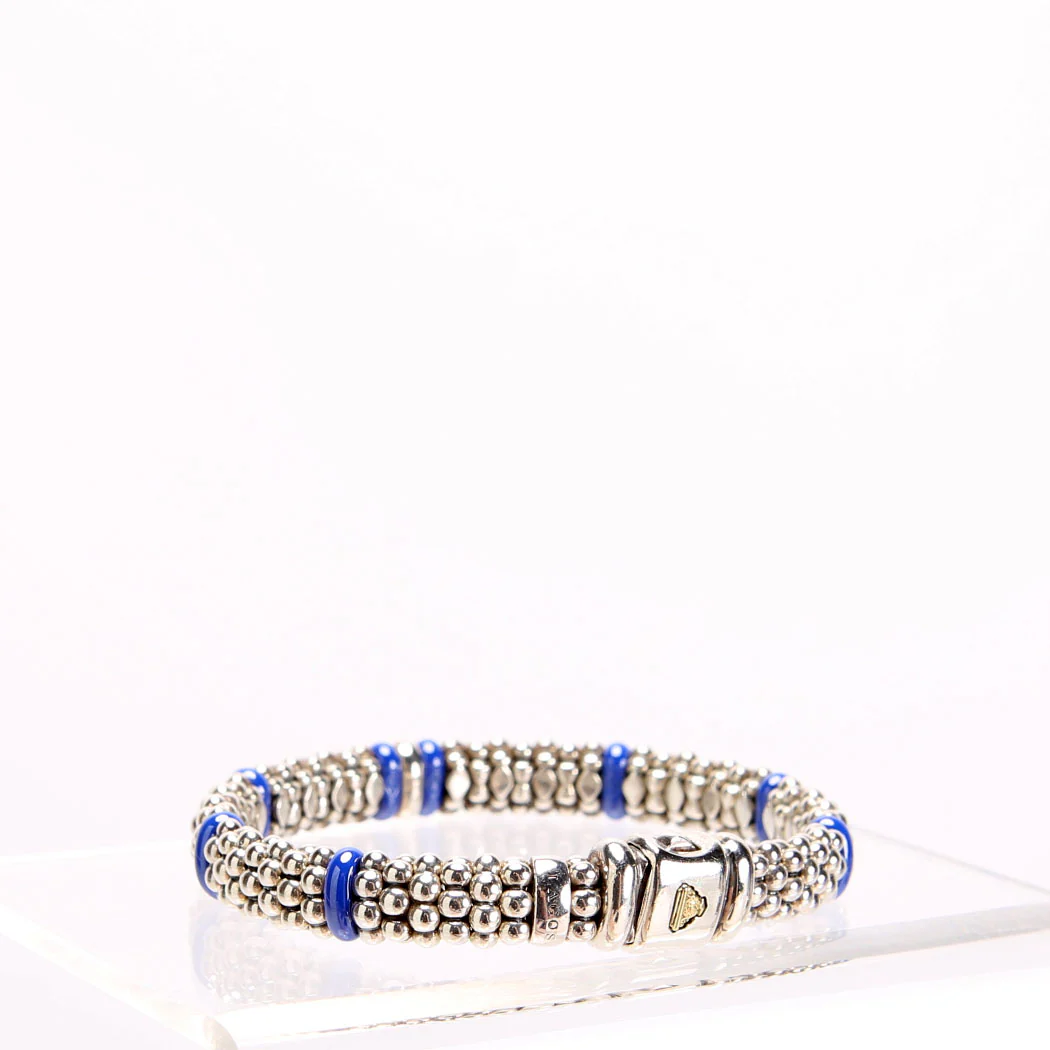 Ultramarine Single Station 9MM Bracelet 925/DiamondCaviar - Image 2