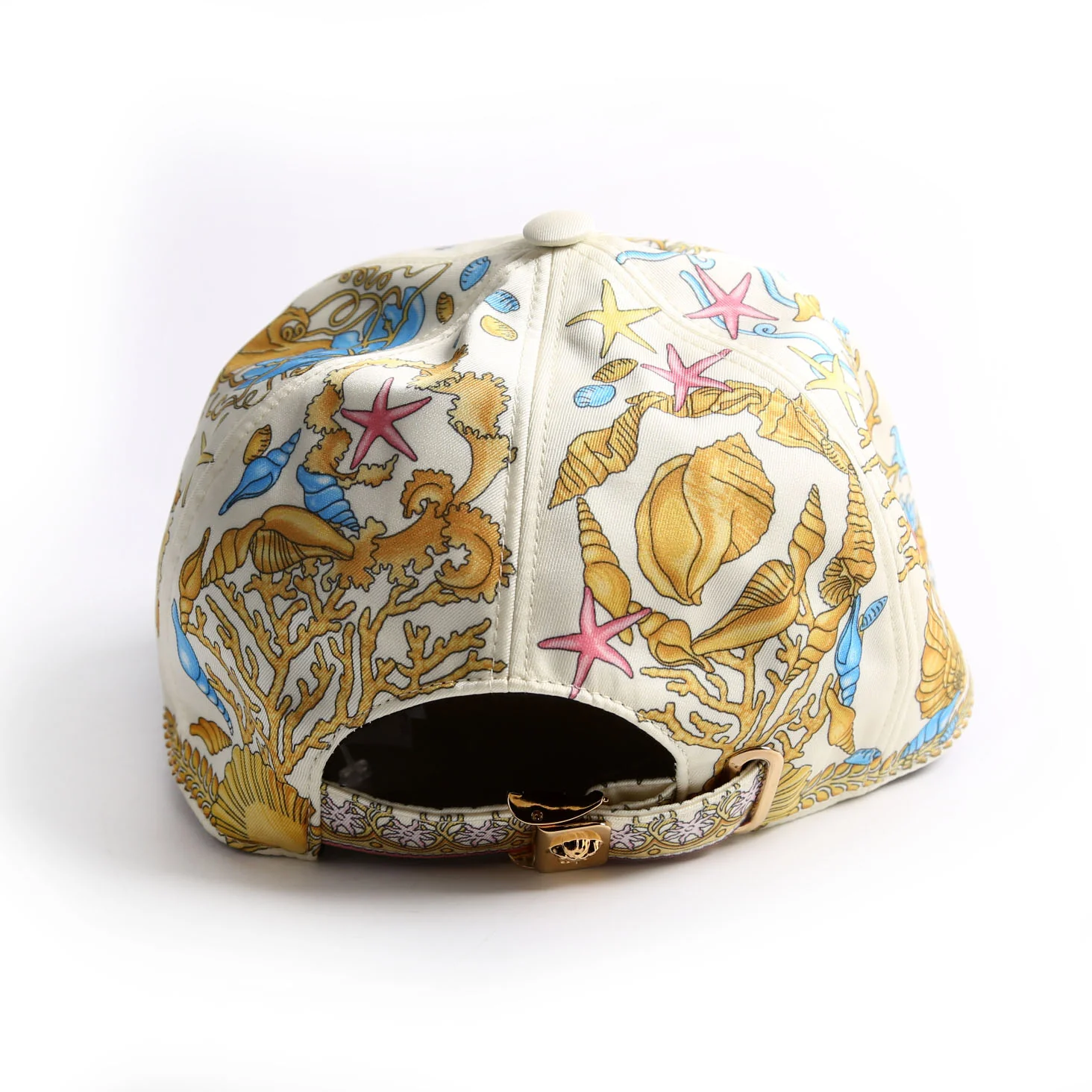 Underwater Barocco Logo Cap Hat Size 57 Cream/Multicolor - Image 3